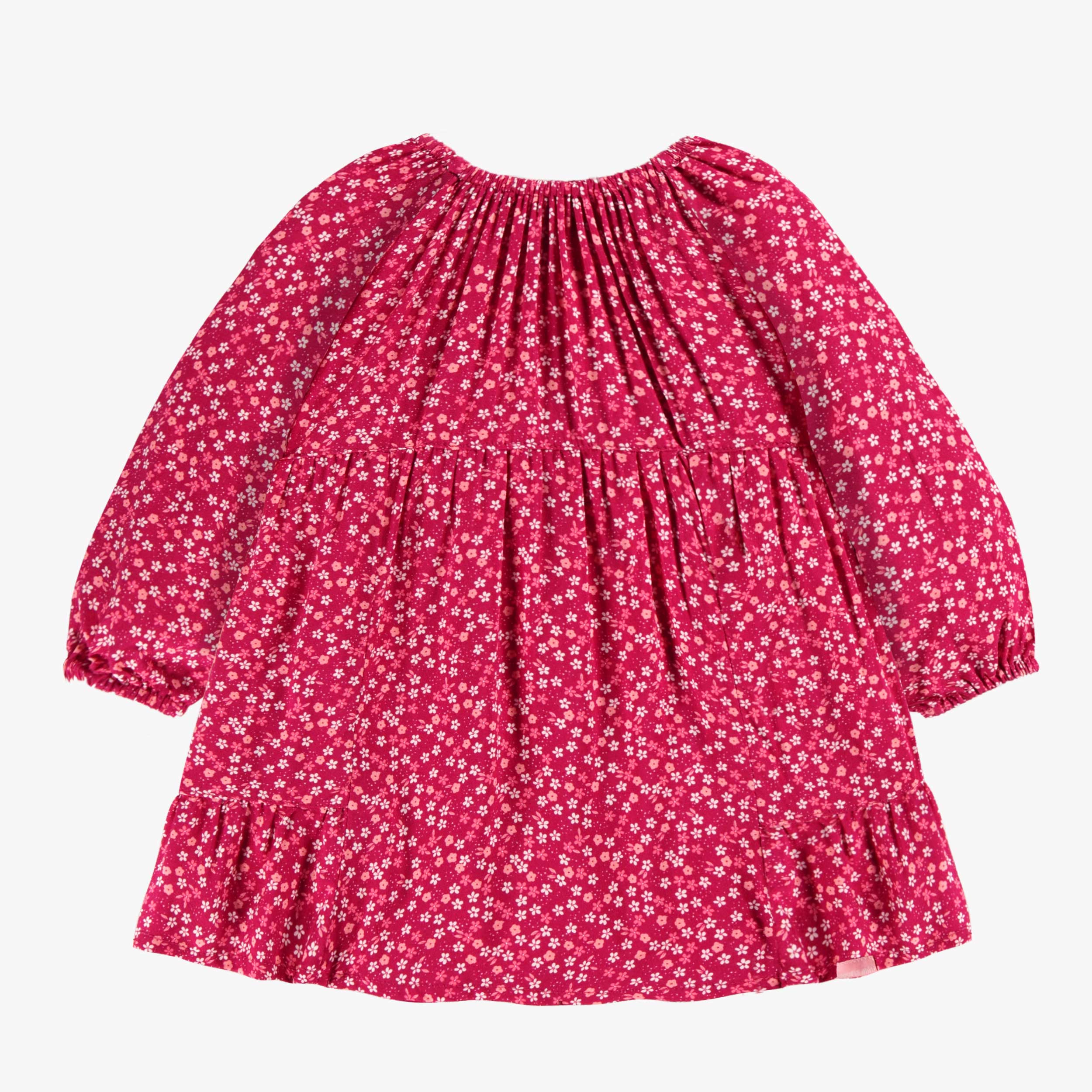 Robe rose framboise à motif floral, bébé