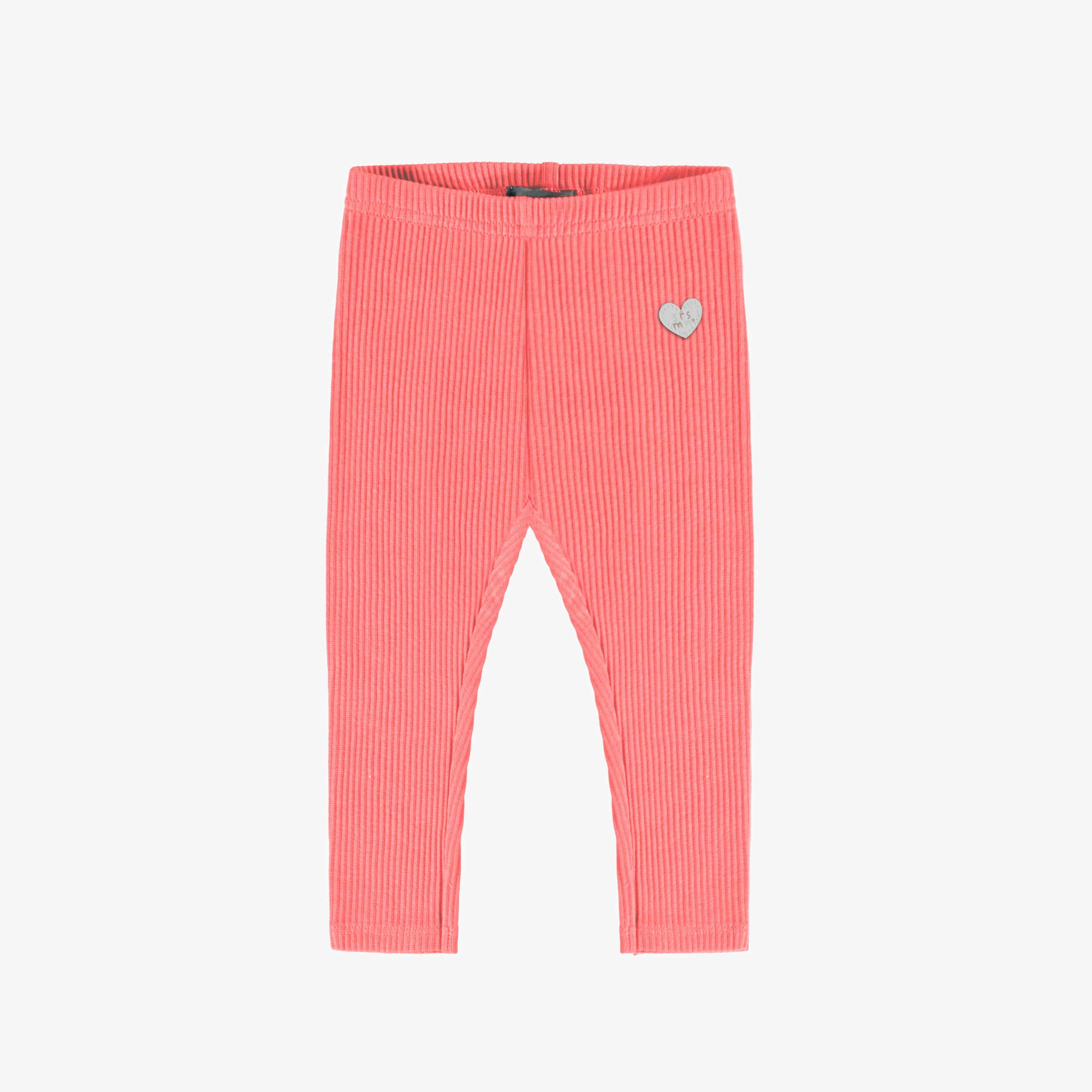 Legging rose en tricot côtelé, bébé