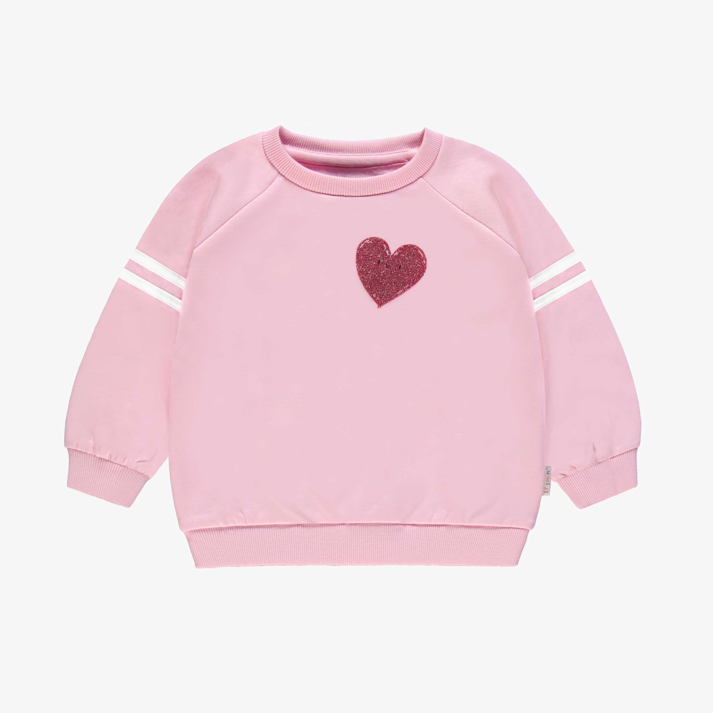 Chandail rose en molleton avec cœur, bébé