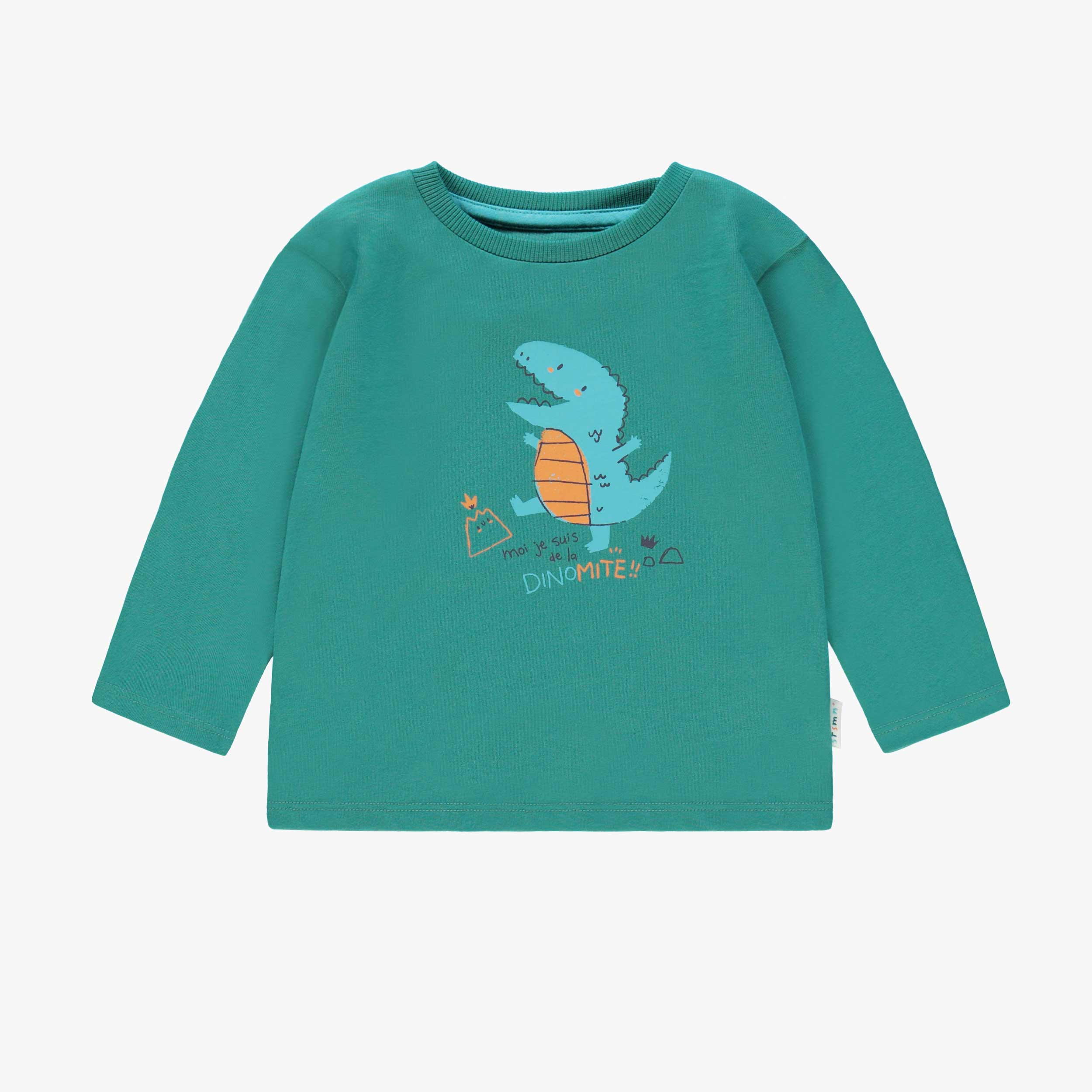 T-shirt vert avec illustration, bébé