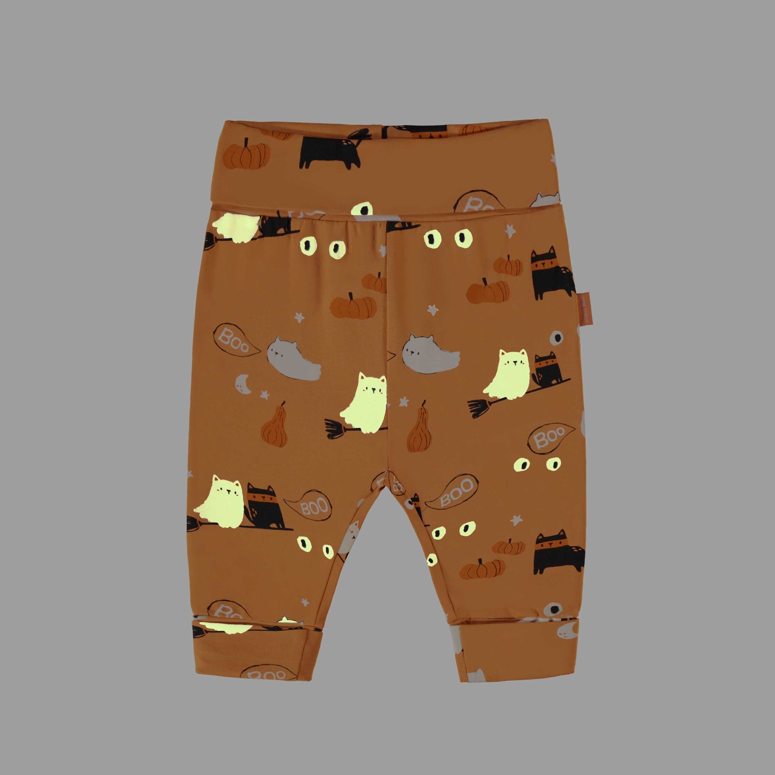Pantalon évolutif orange à motifs d’Halloween Brille dans le noir, bébé