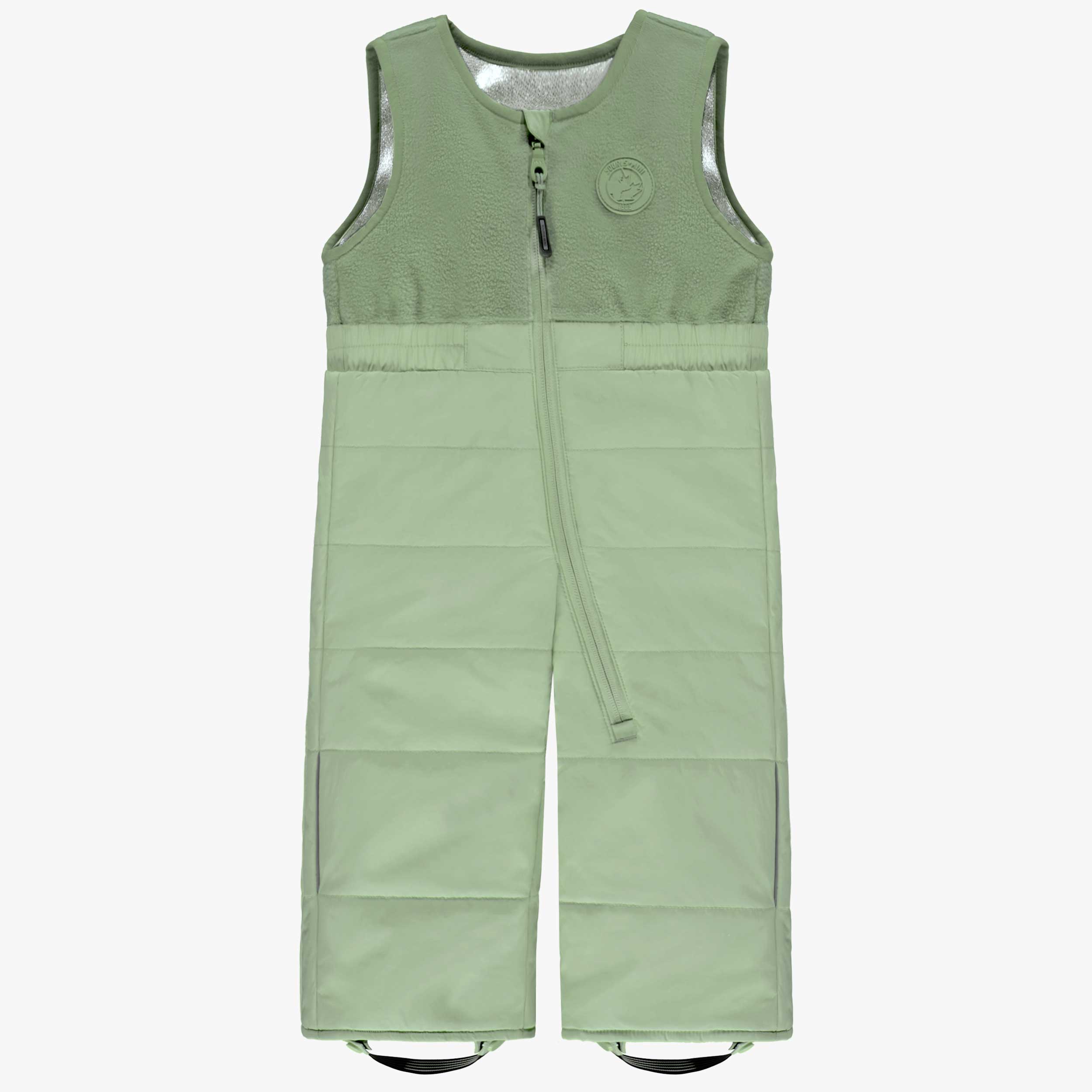 Salopette de neige de l'habit de neige deux pièces vert, bébé