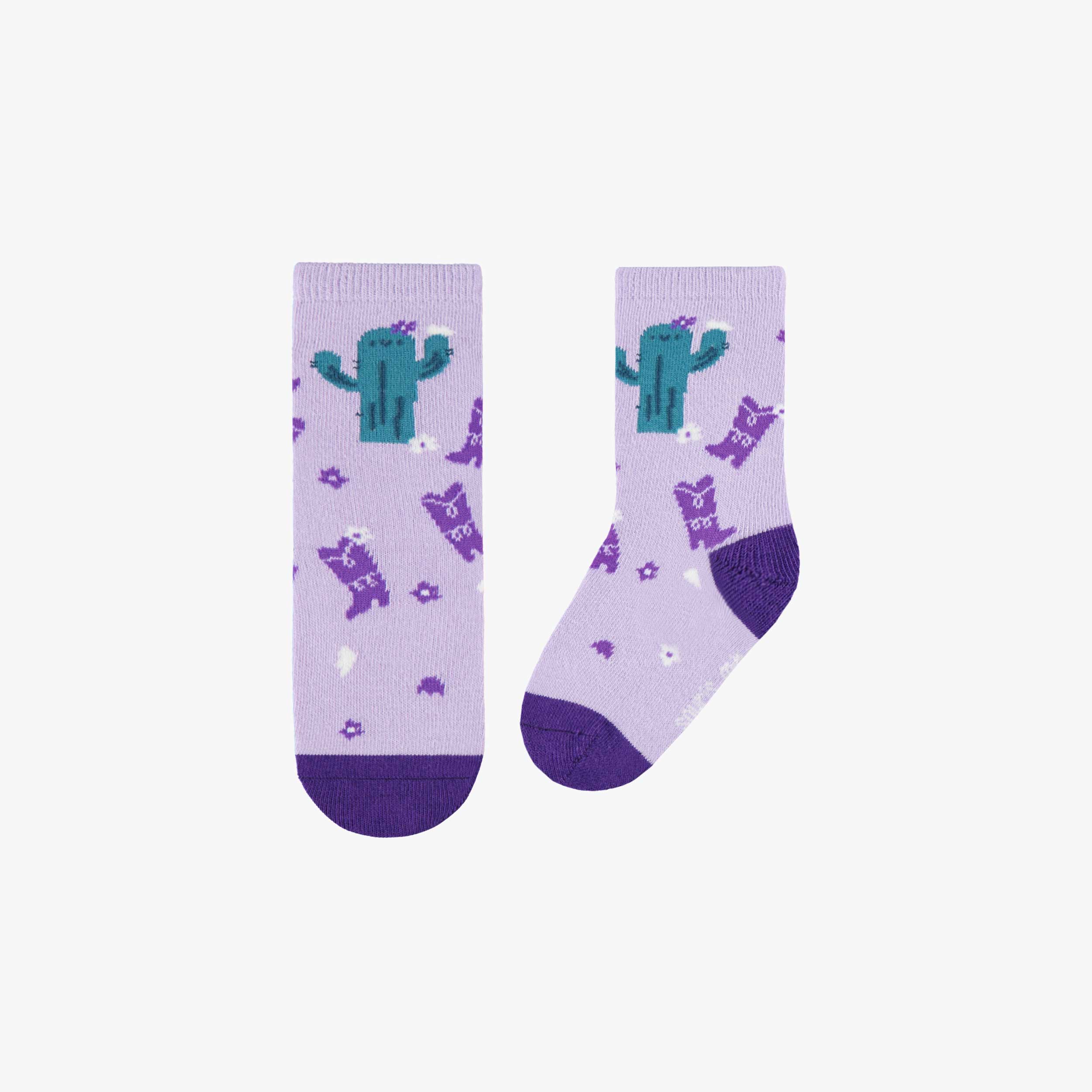 Chaussettes mauves à motifs, bébé