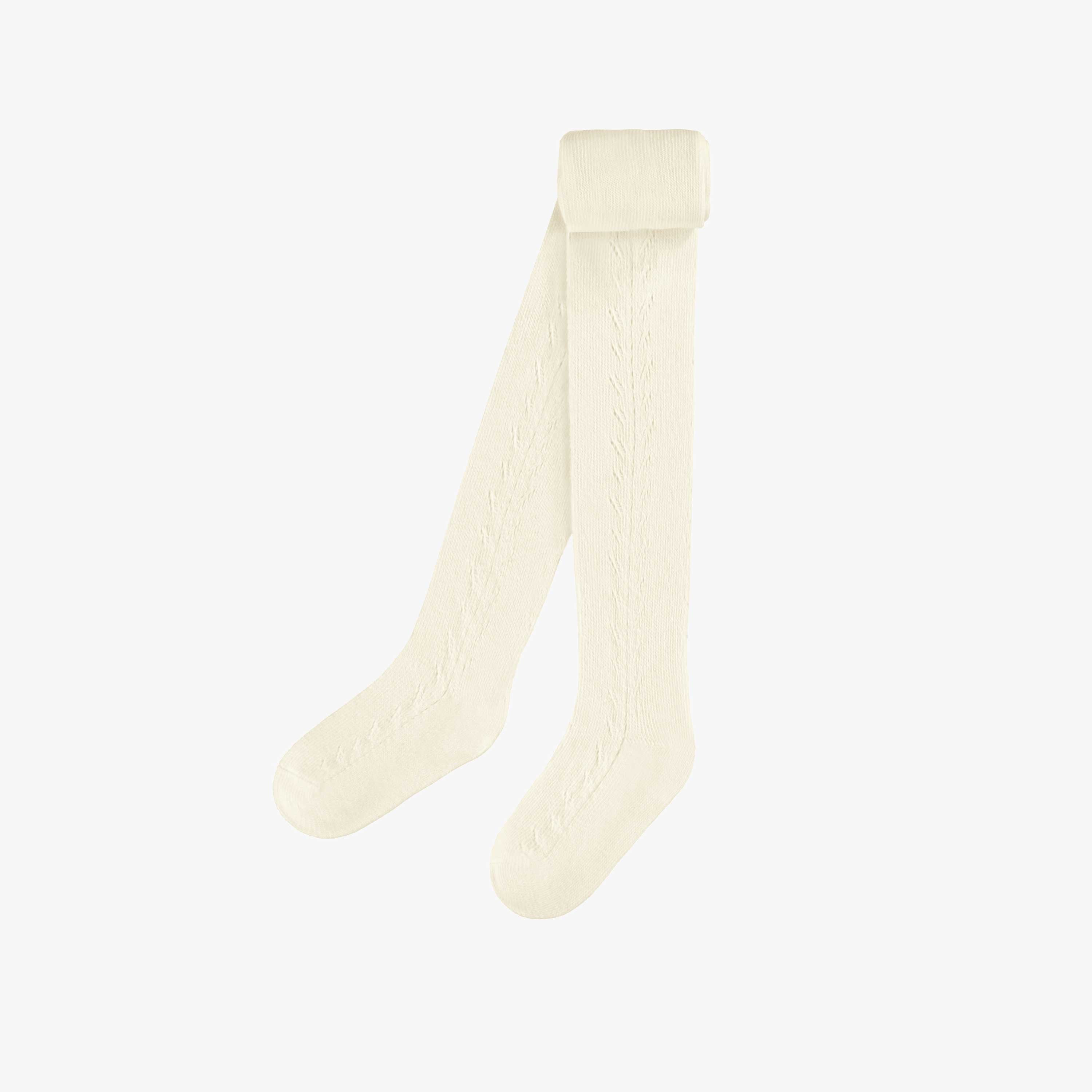 Collant crème avec motif en pointelle, bébé