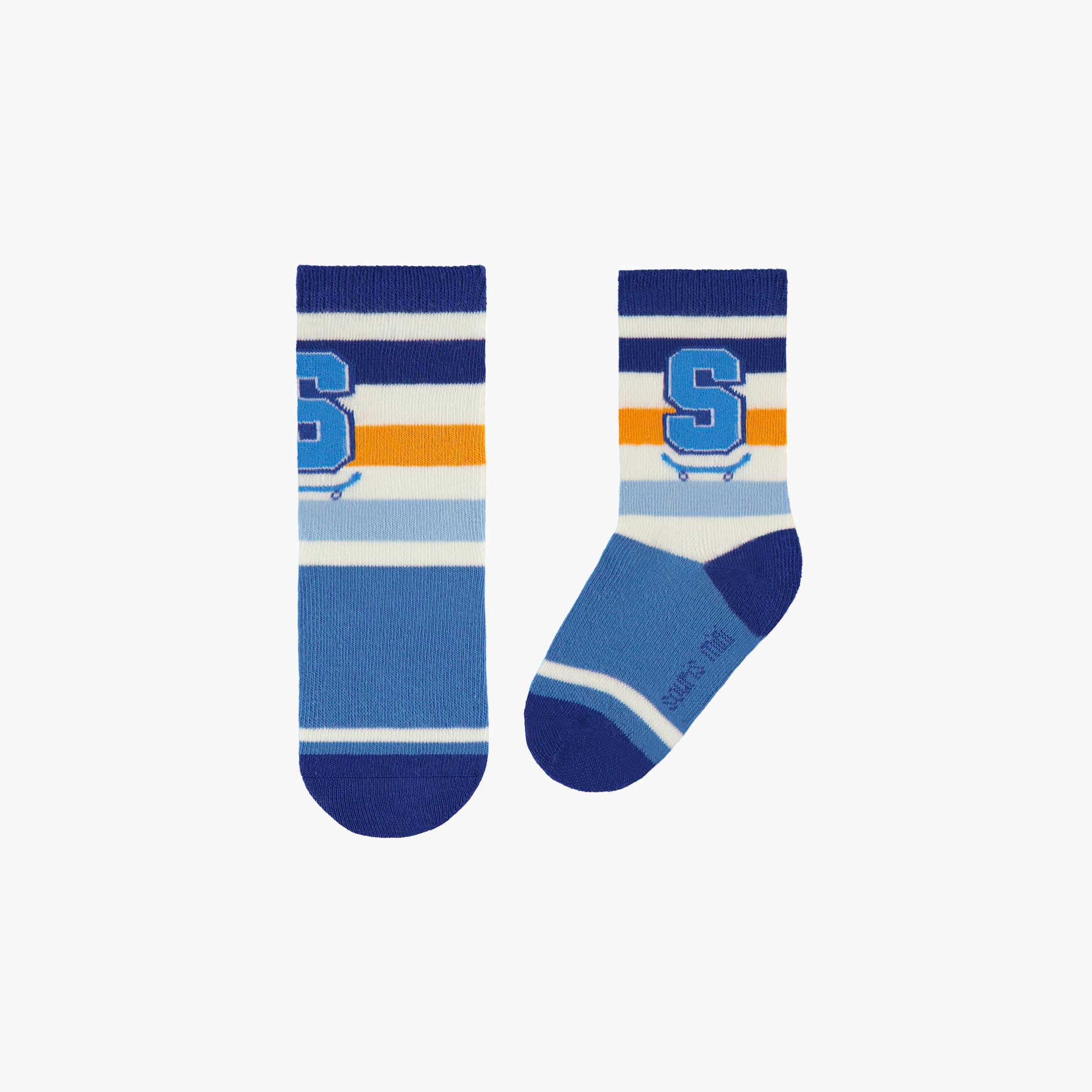 Chaussettes crème à rayures, bébé