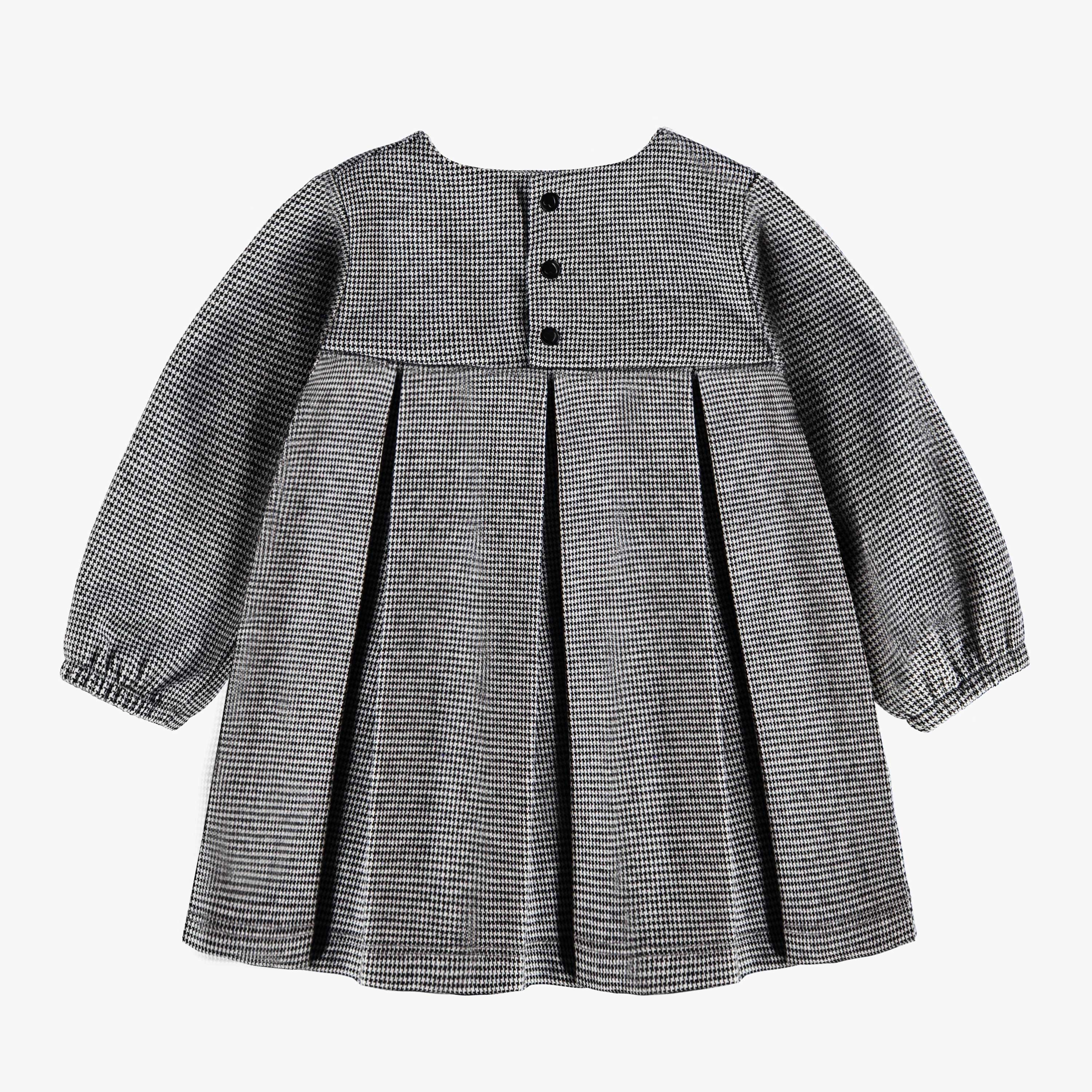 Dos de la robe à motif pied-de-poule, bébé