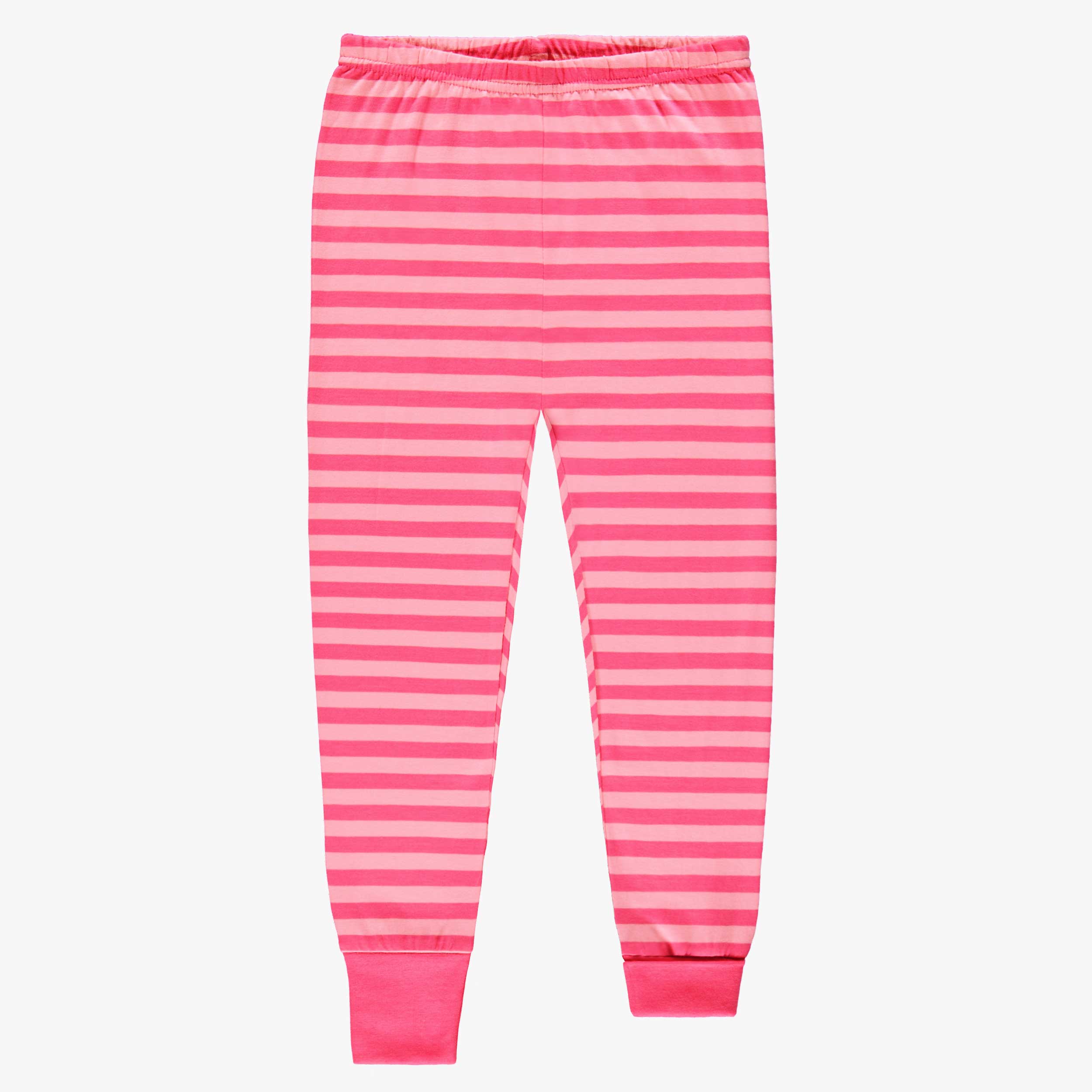 Bas du Pyjama deux pièces rose à rayures, enfant