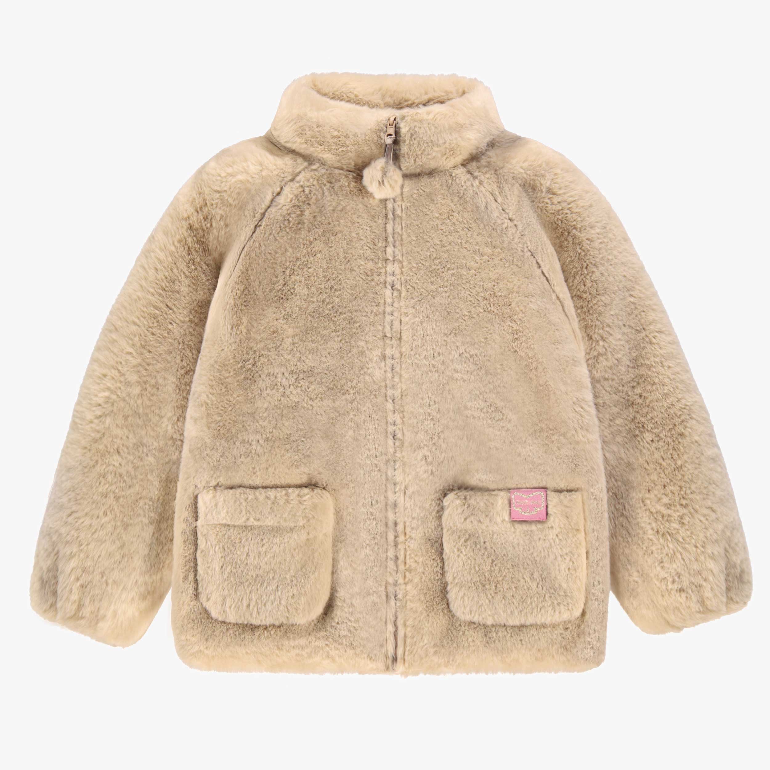 Manteau réversible en fausse fourrure, enfant