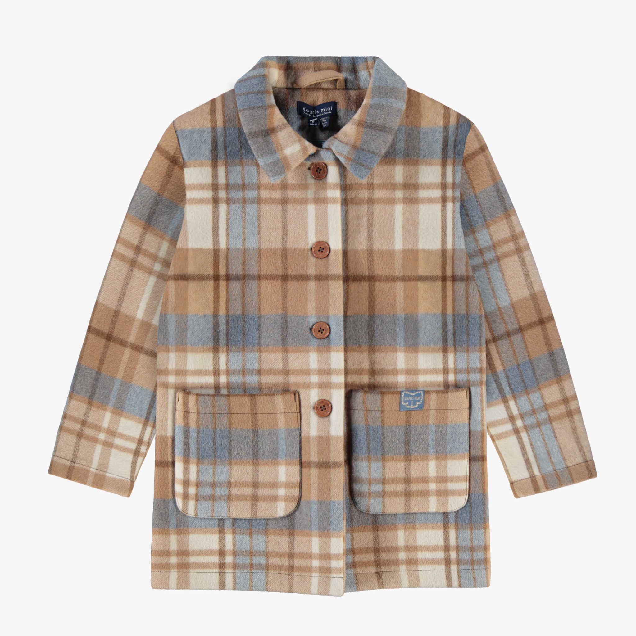 Manteau élégant à Carreaux Noir Et Blanc Pour Fille, 3 Ans, Coton 100%, Occasion