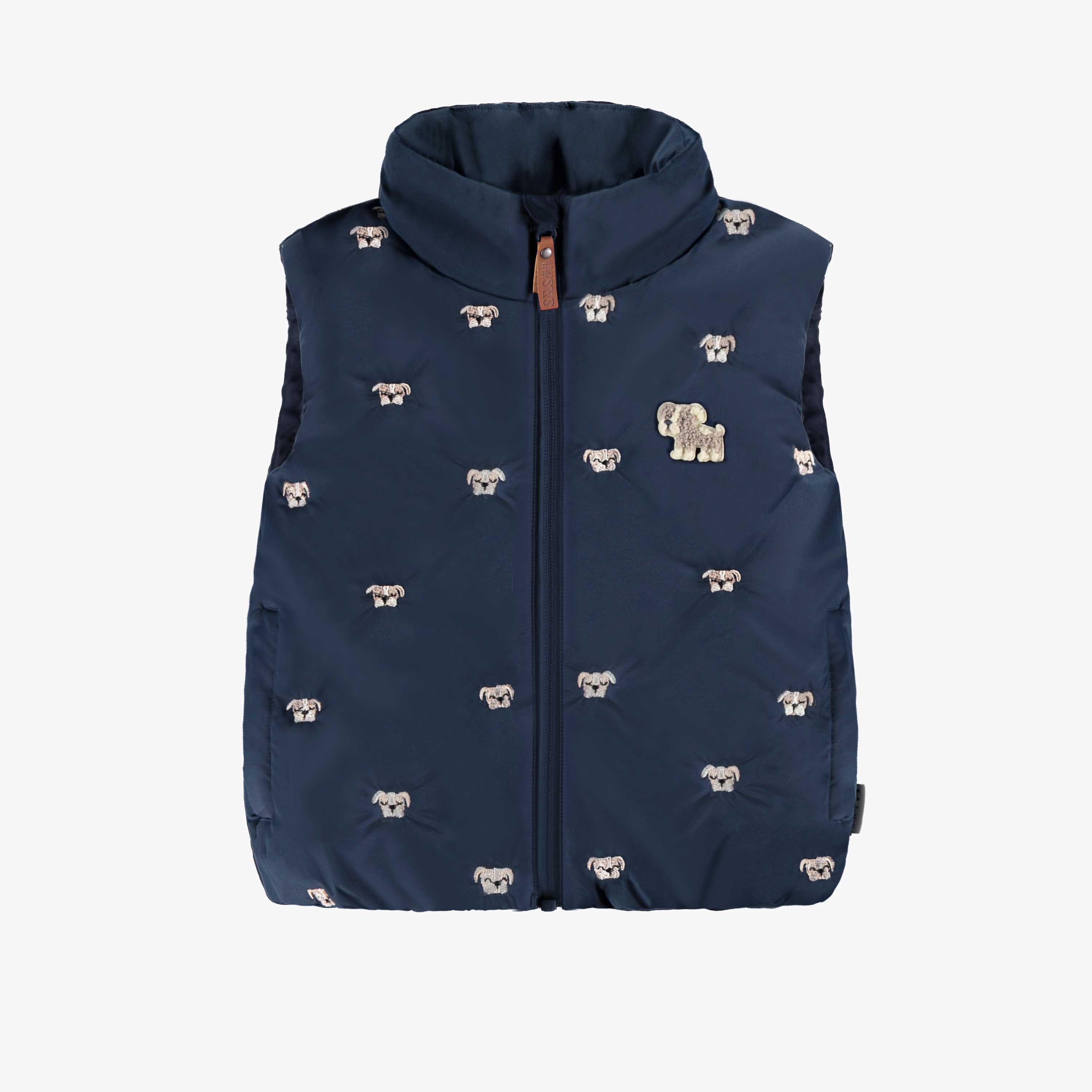 Veste doudoune sans manches bleu marine, enfant