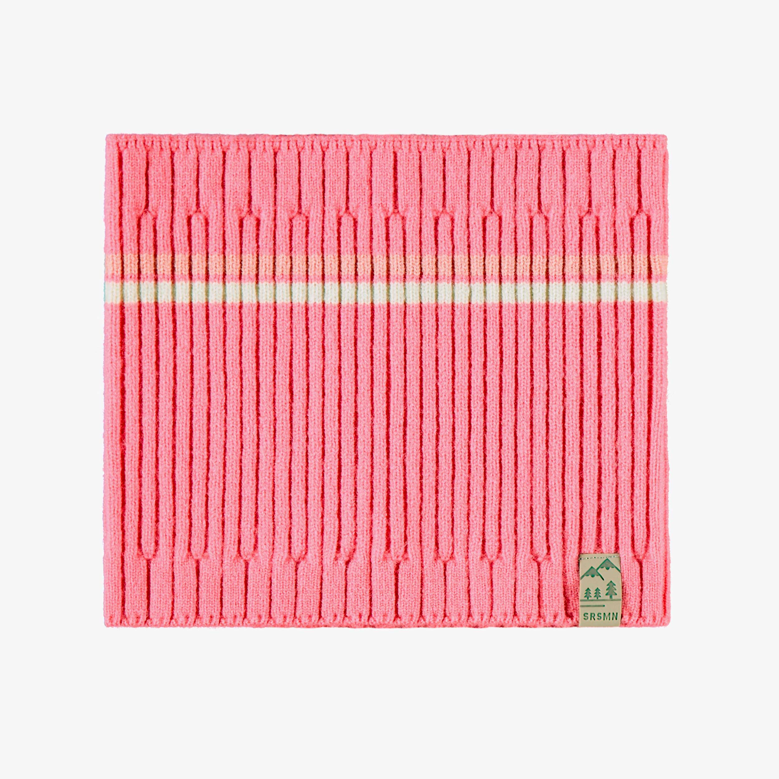 Cache-cou rose en tricot, enfant