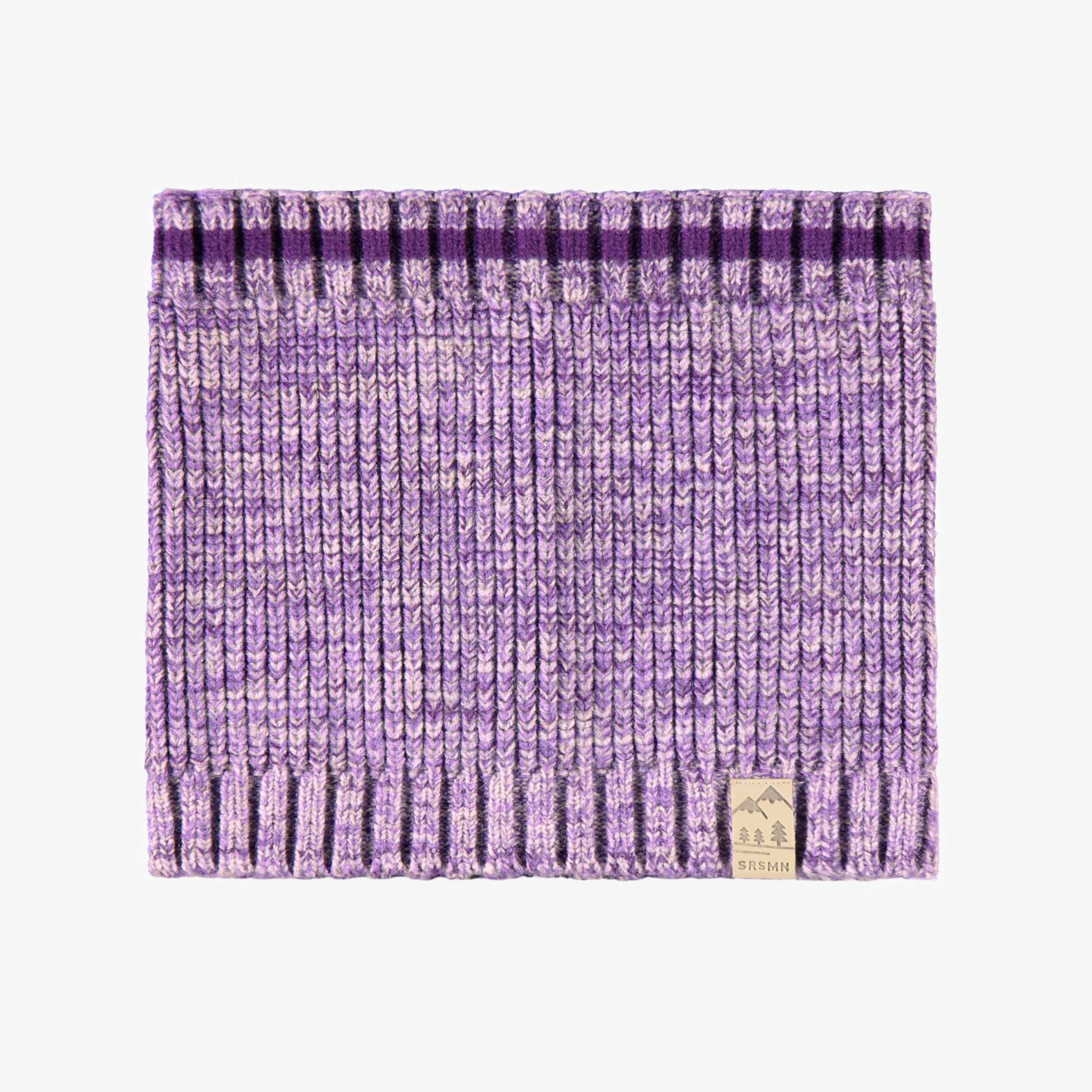 Cache-cou mauve en tricot, enfant