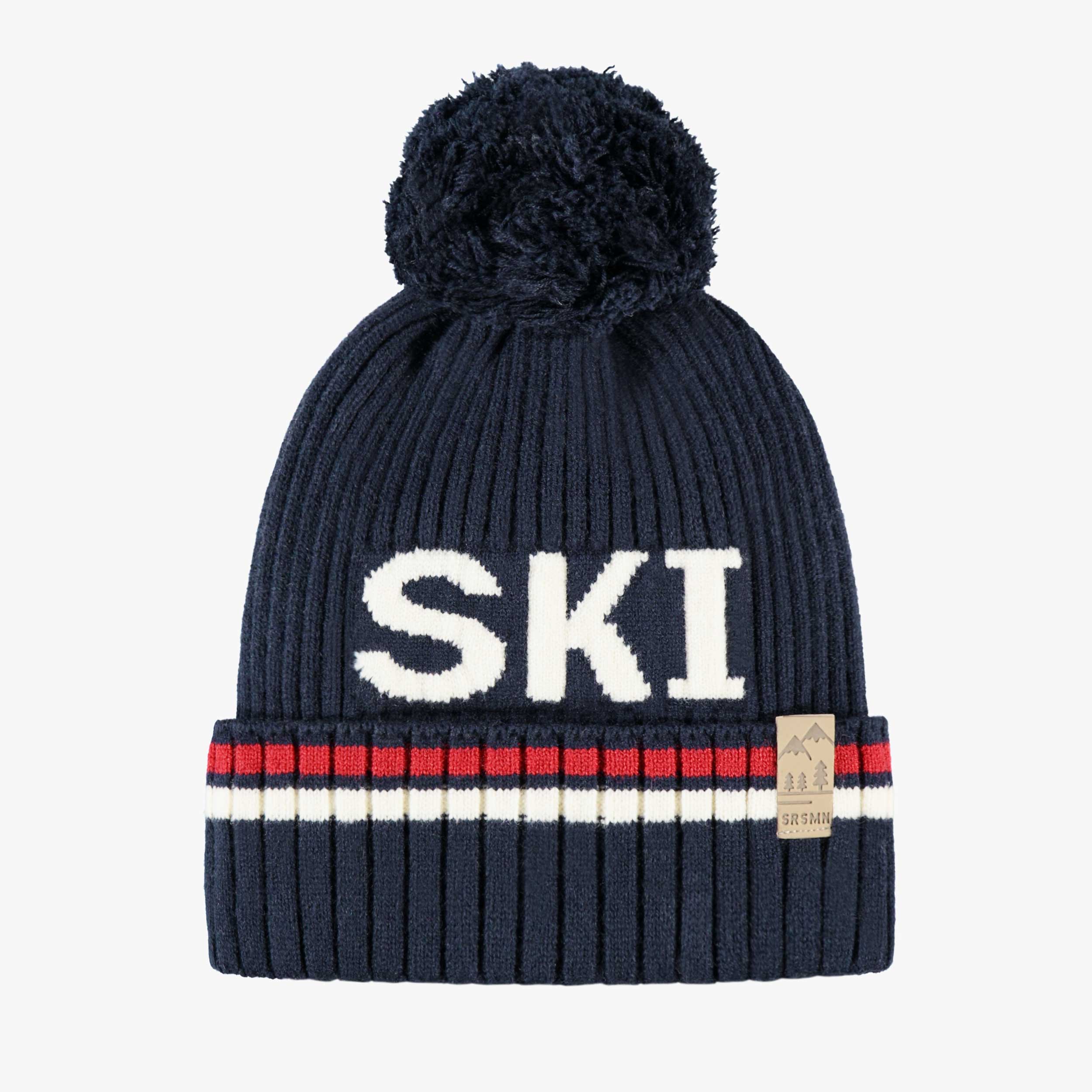 Tuque bleu marine en tricot, enfant