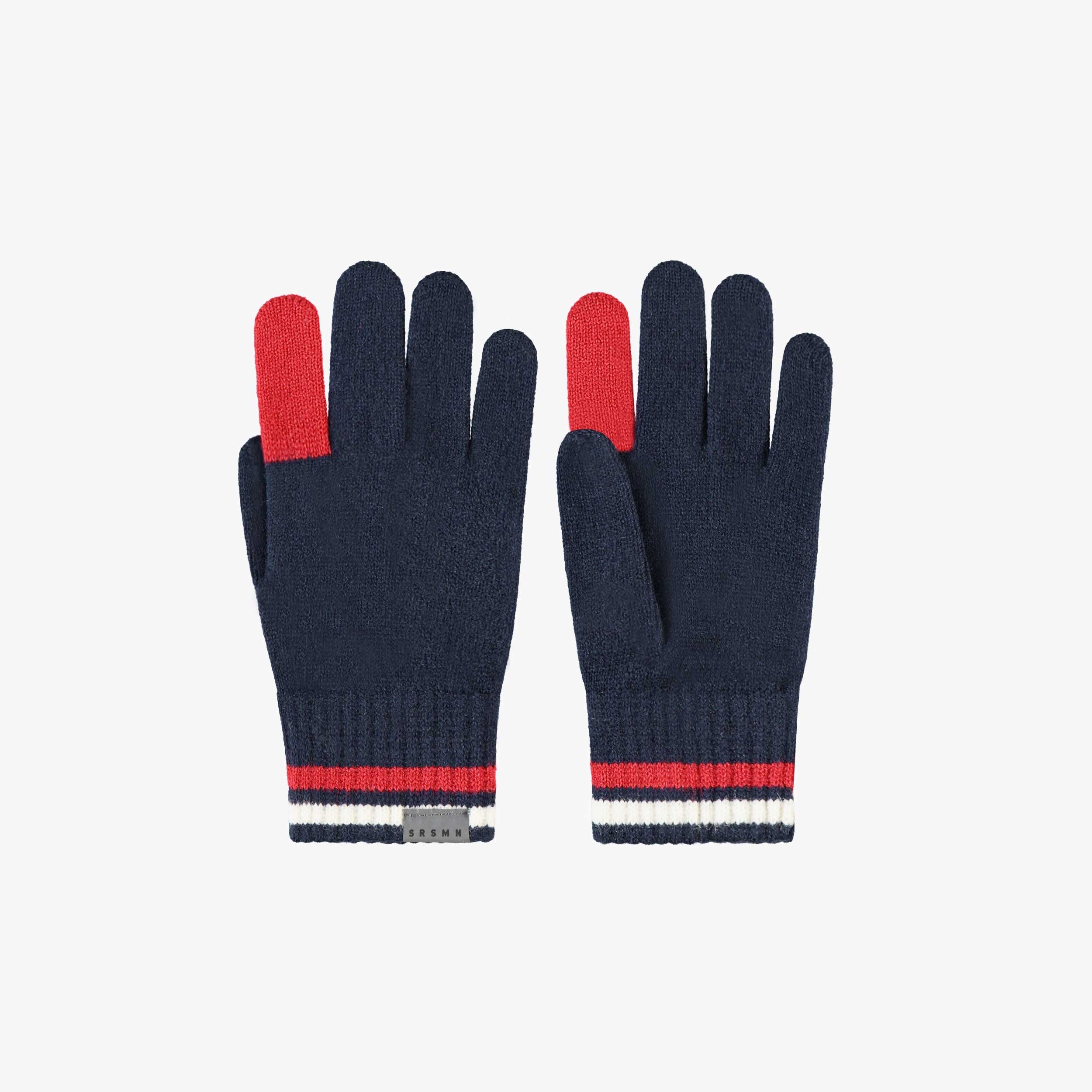 Gants bleu marine en tricot, enfant