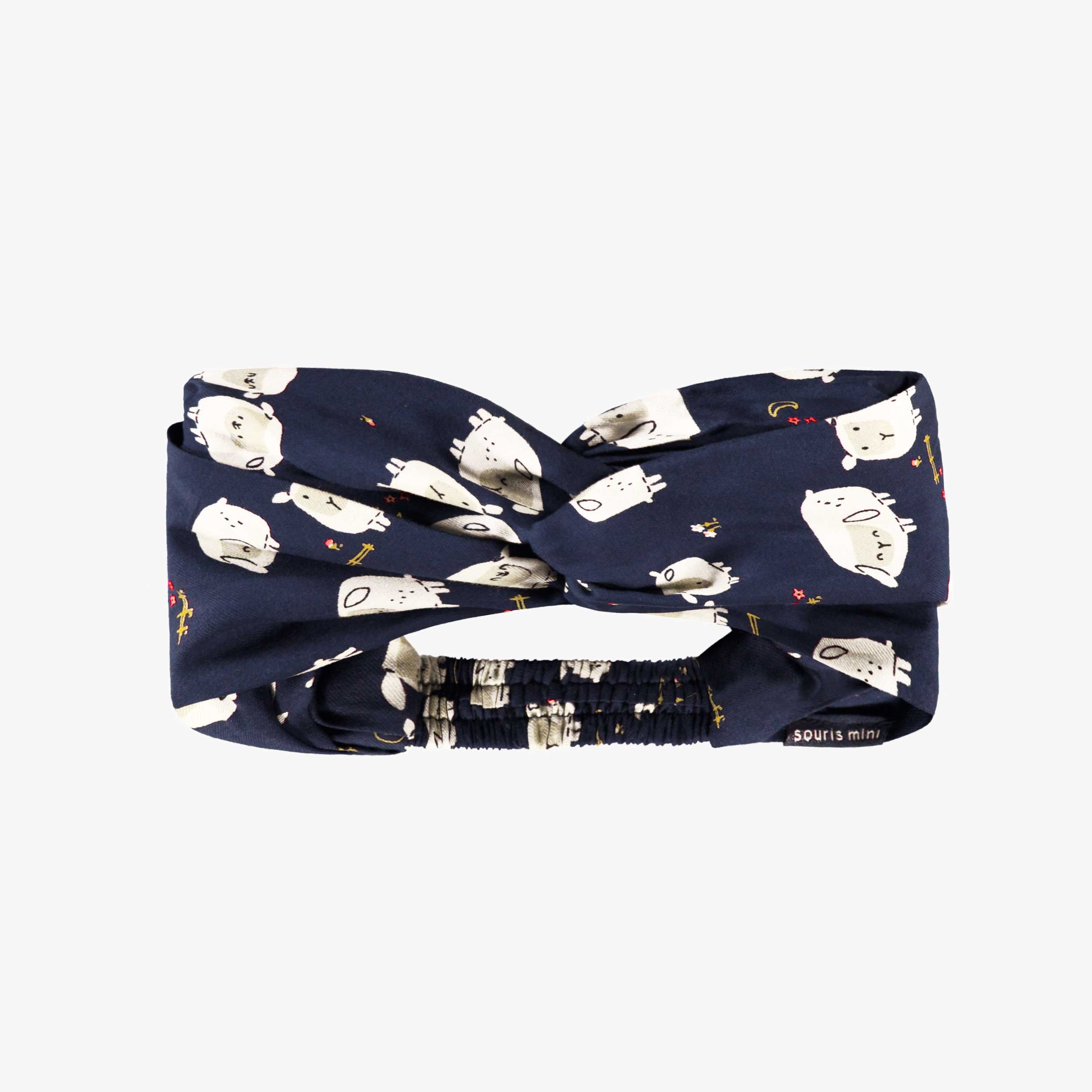 Bandeau bleu marine à motifs, enfant
