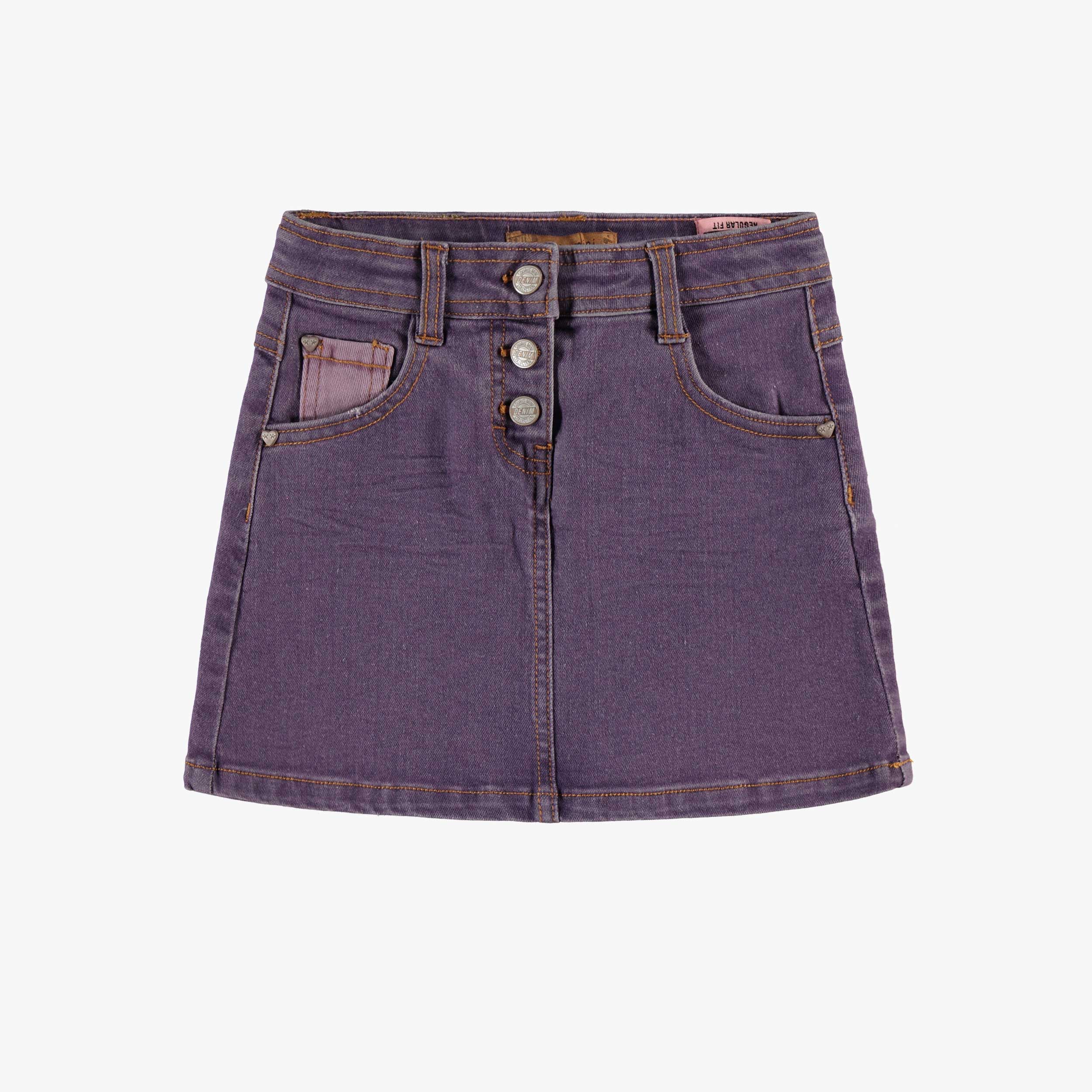 Purple denim skirt, child
