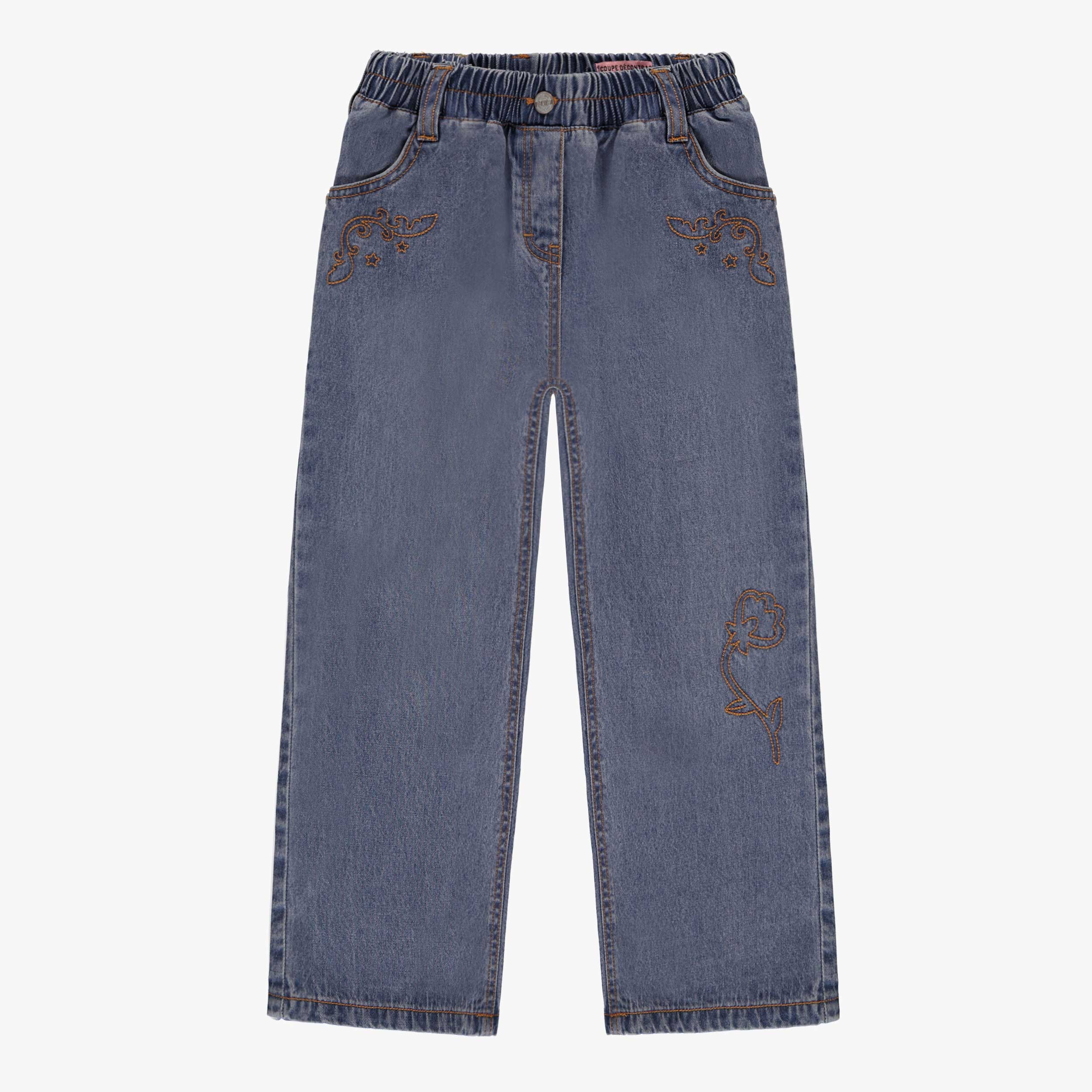 Jean bleu coupe décontractée, enfant