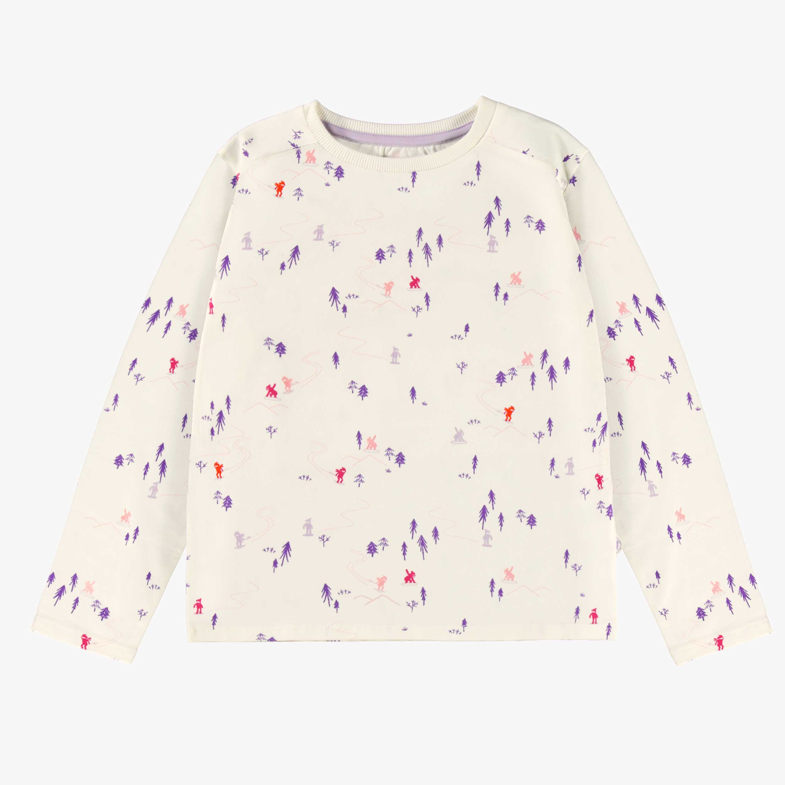 T-shirt crème avec motifs, enfant