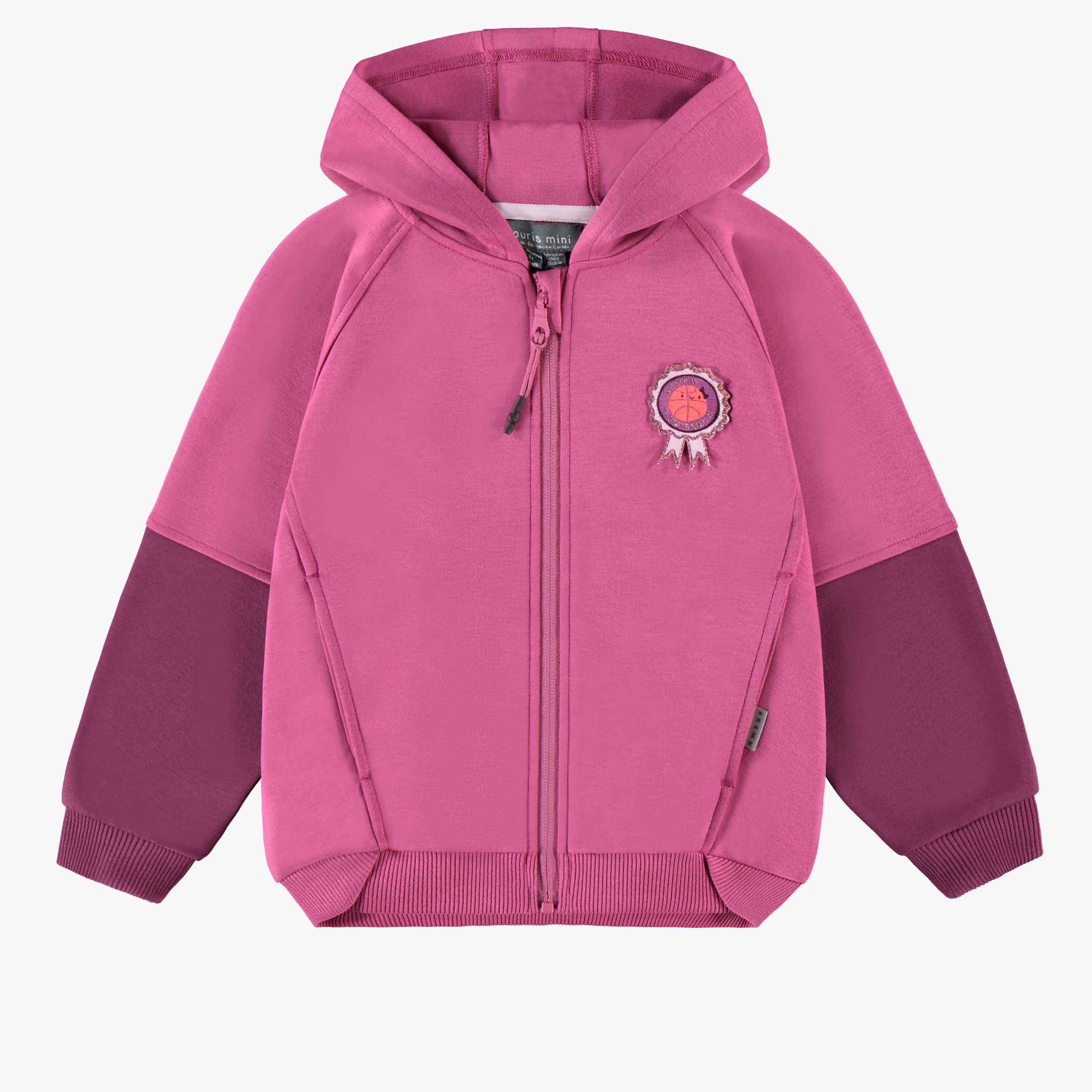 Veste à capuchon mauve, enfant