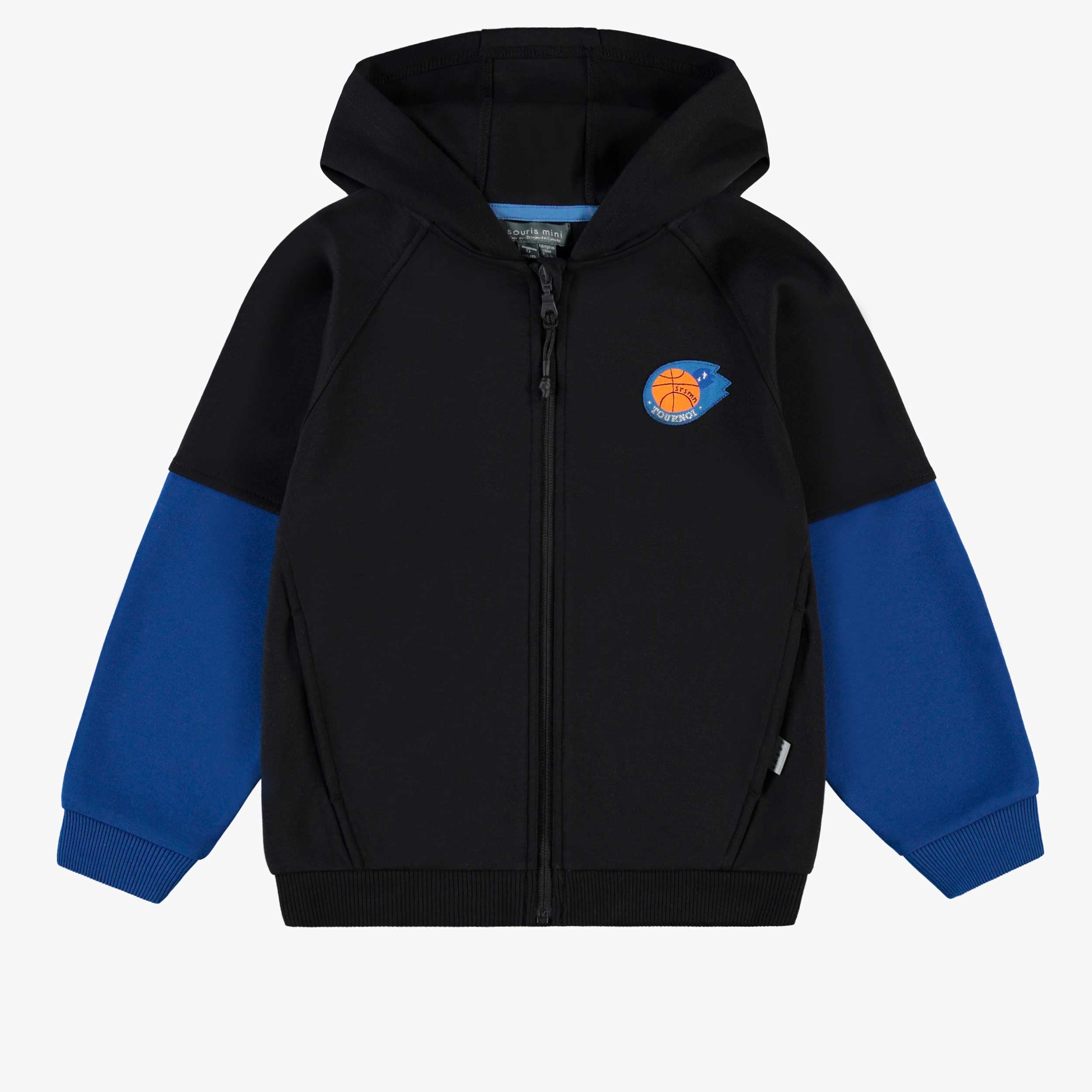 Veste à capuchon noire, enfant