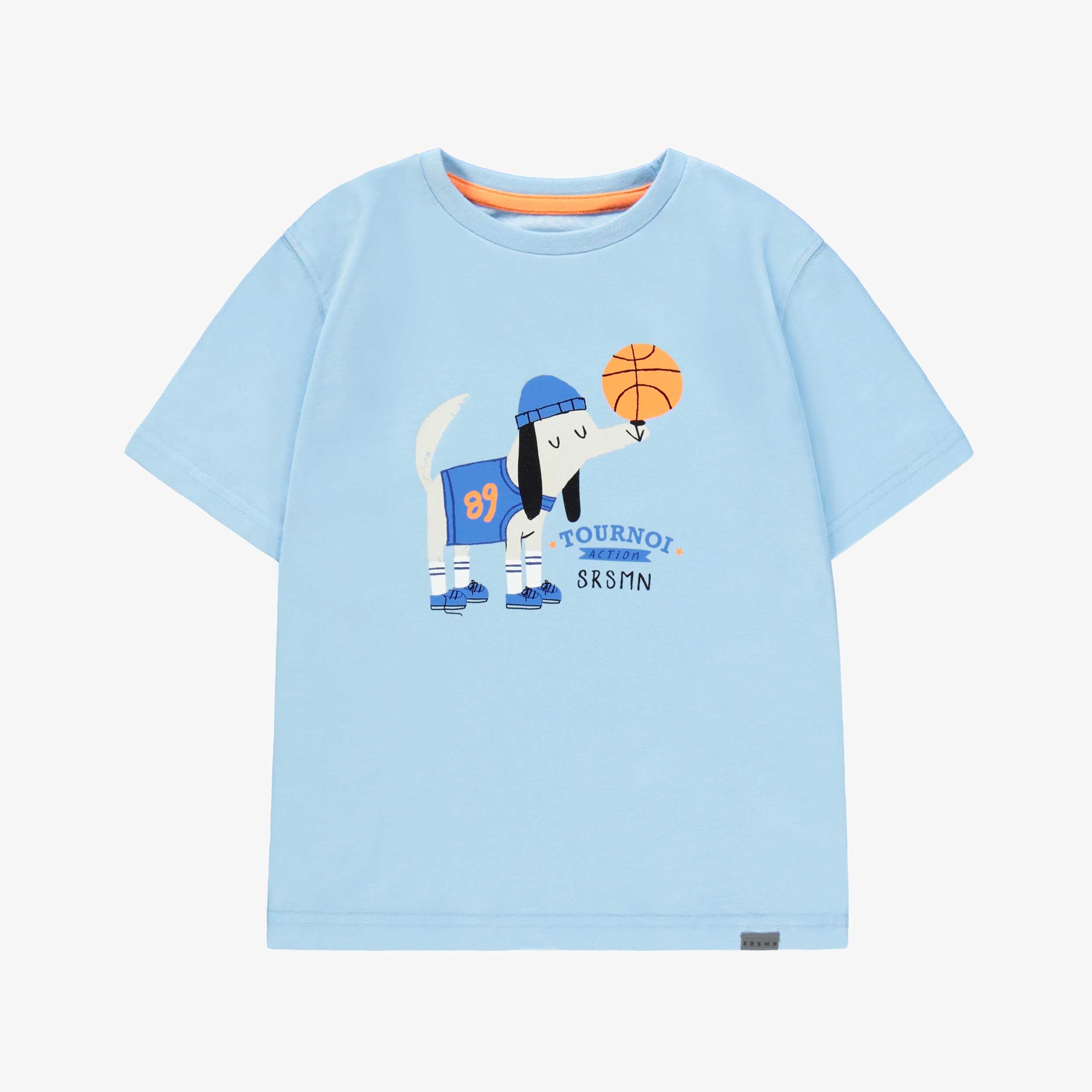 T-shirt bleu avec illustration, enfant