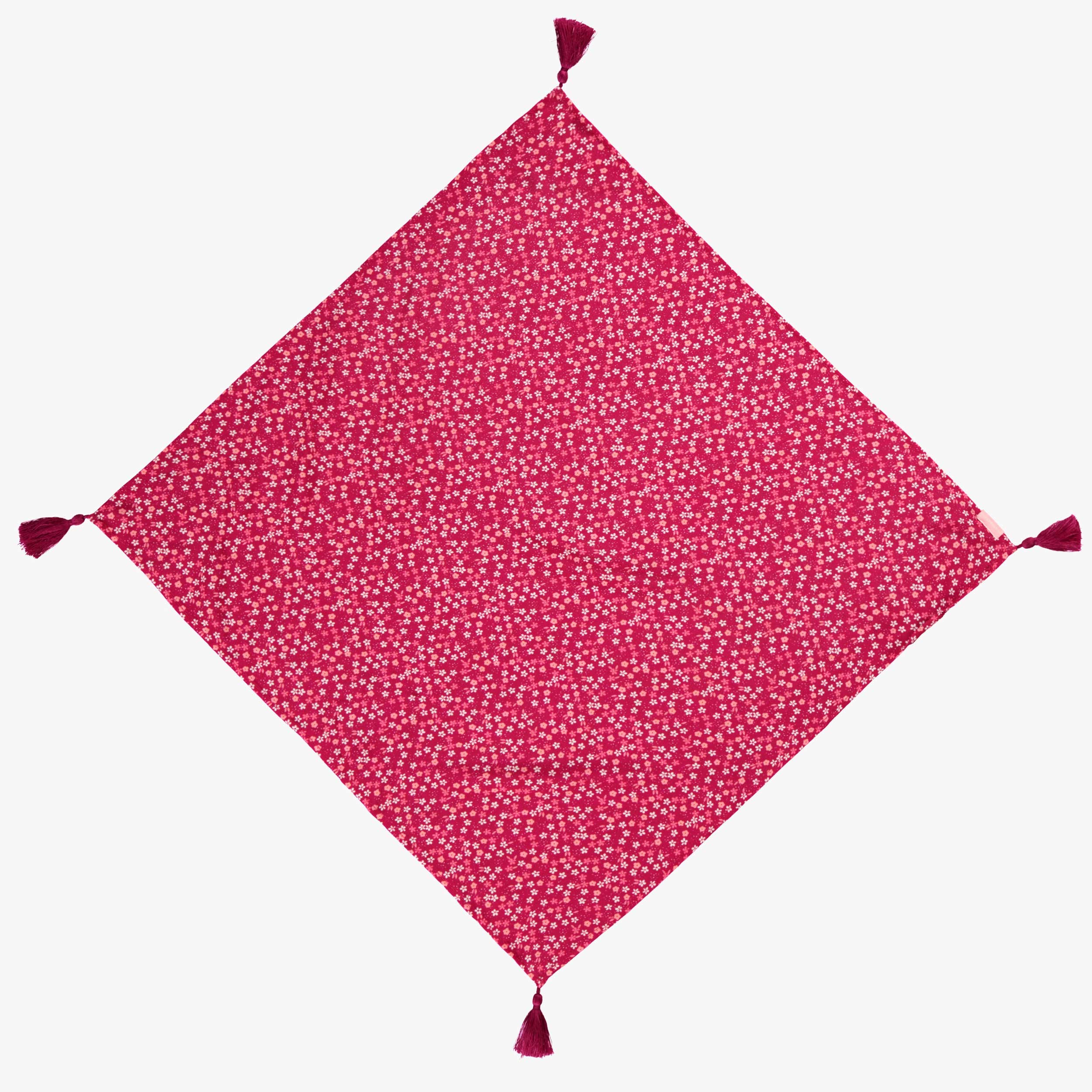 Foulard rose framboise à motif floral, enfant