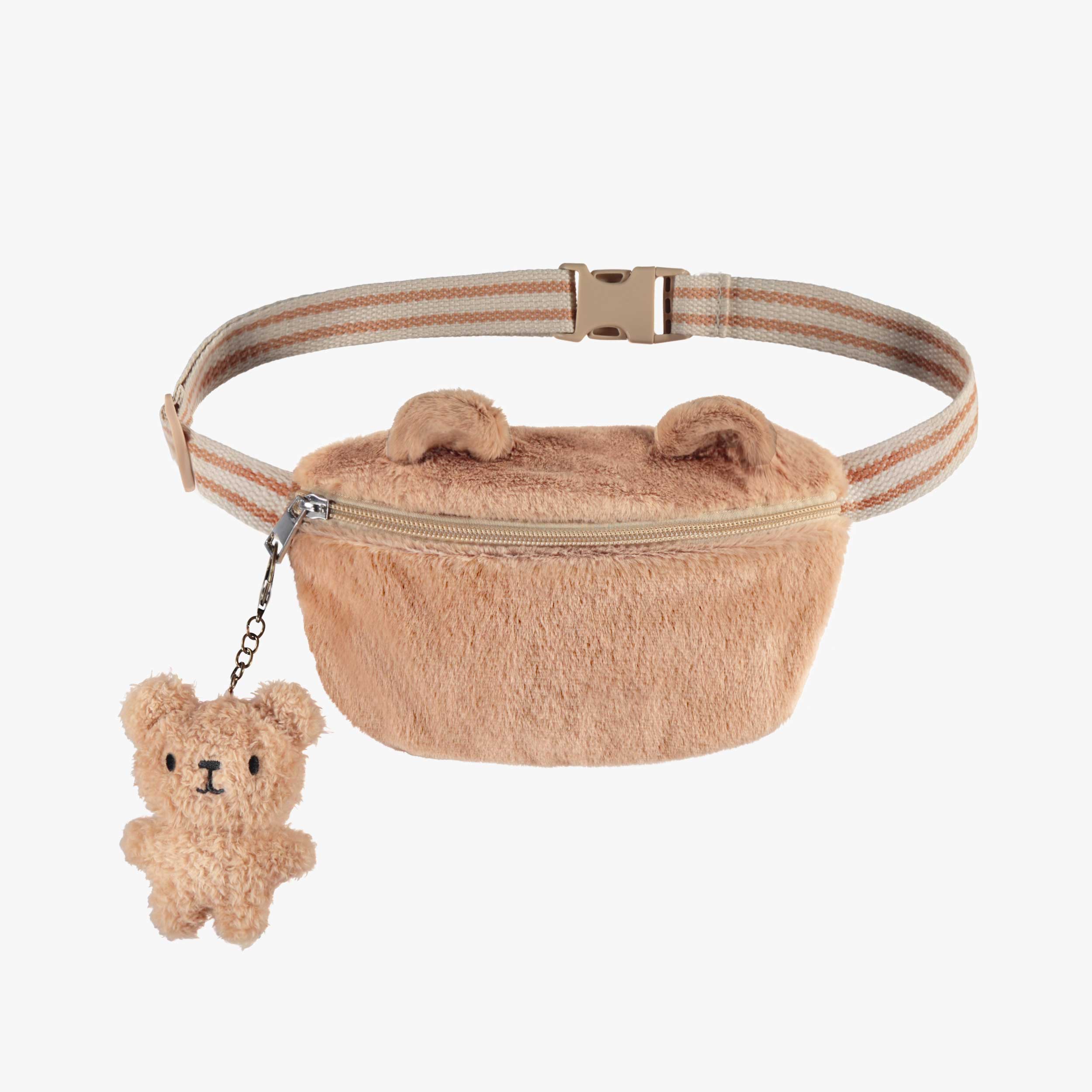 Sac banane beige en sherpa, enfant