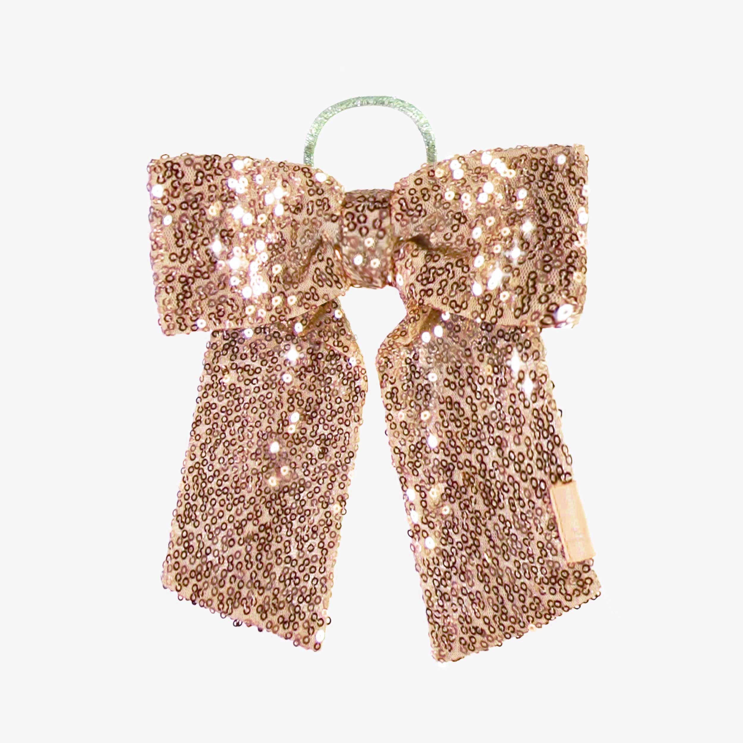 Boucle à cheveux en paillettes dorées