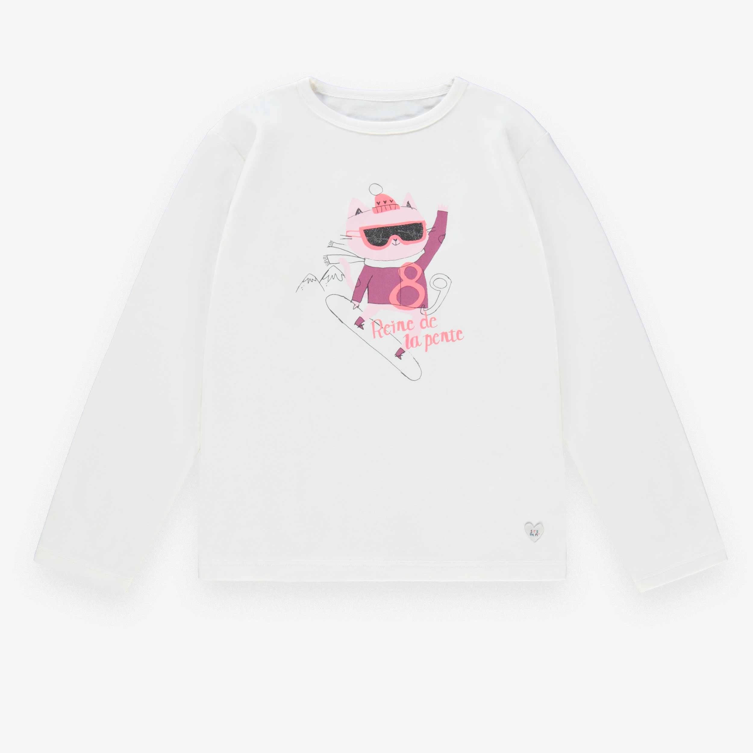 T-shirt crème avec illustration, enfant