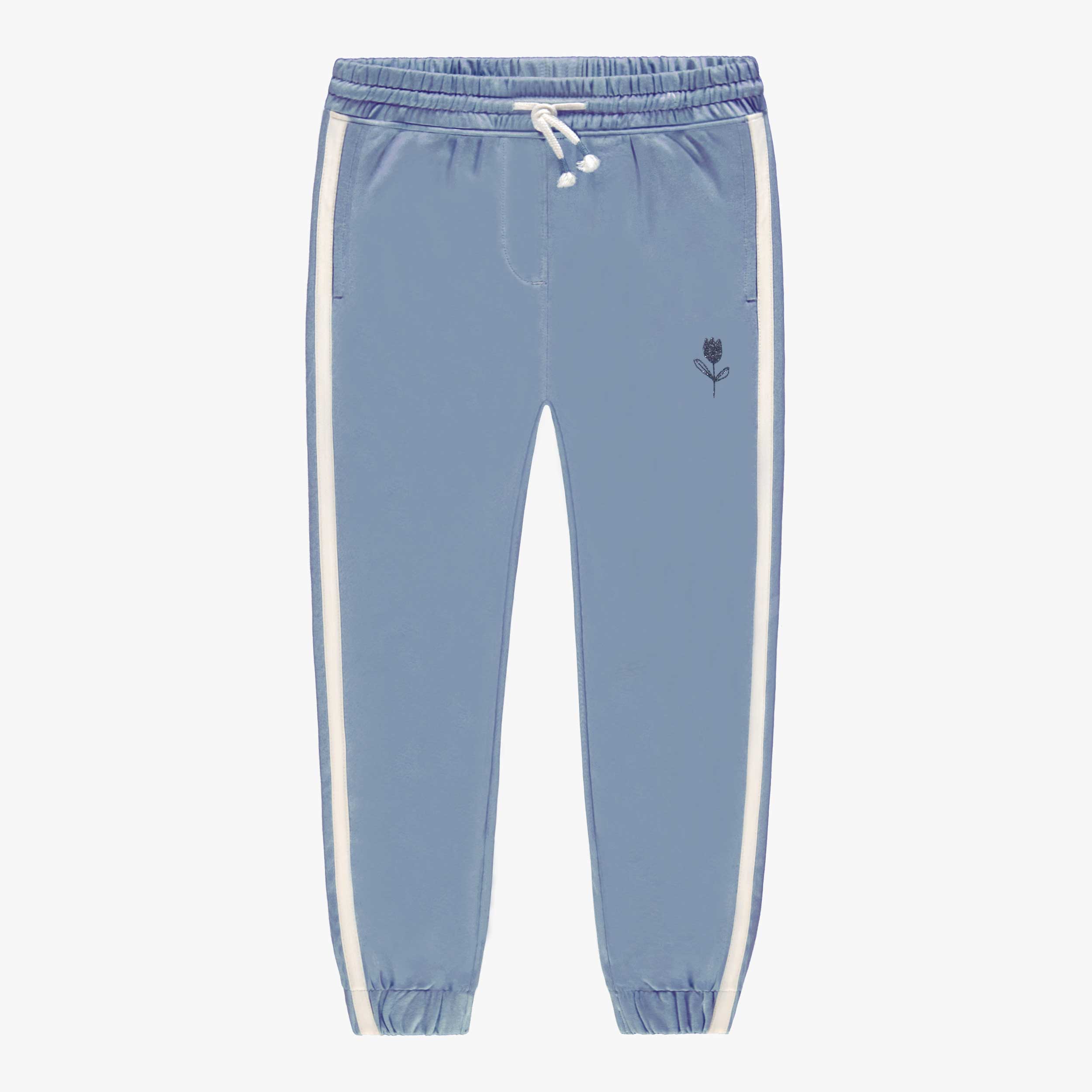 Pantalon turquoise style jogger en molleton, enfant