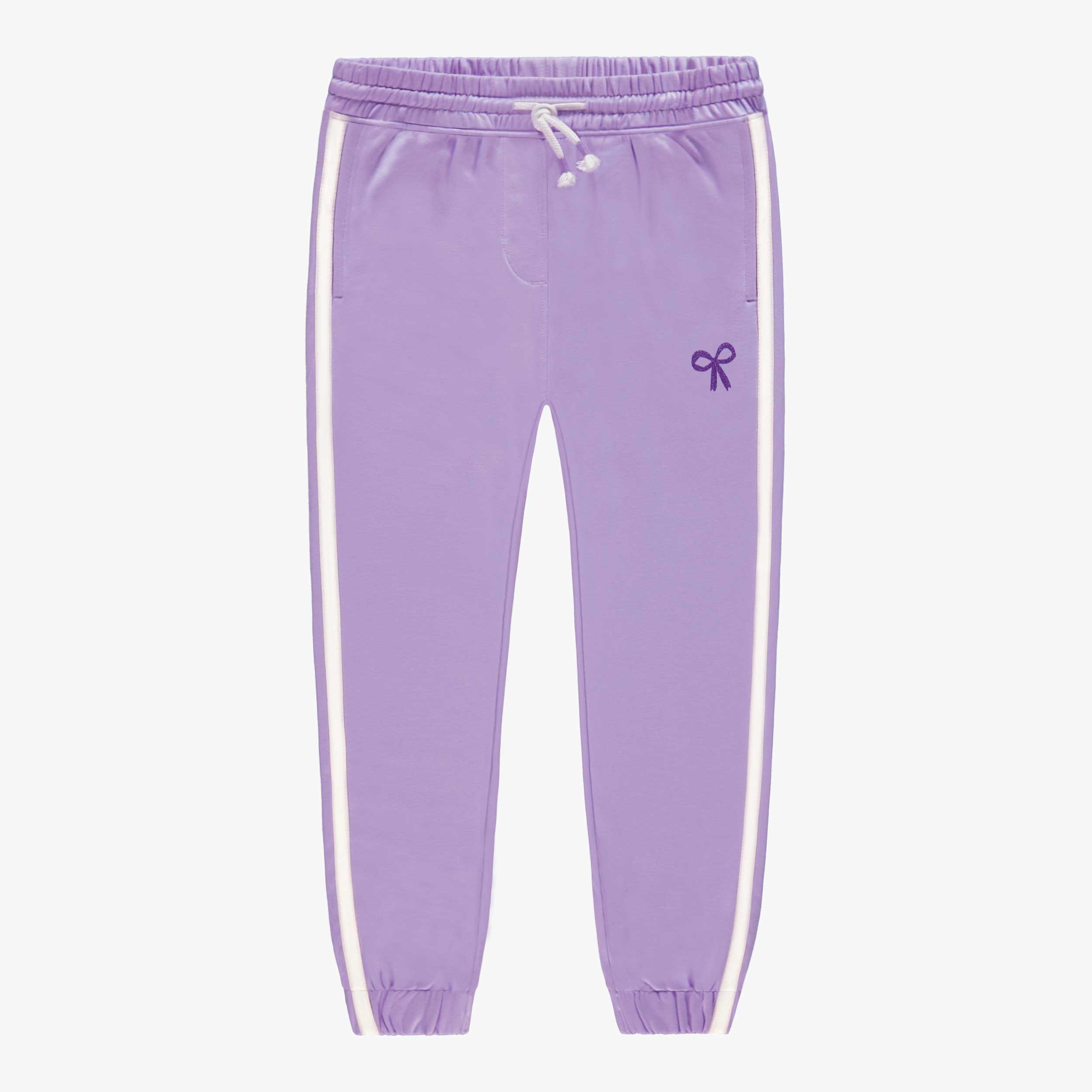 Pantalon mauve style jogger en molleton, enfant