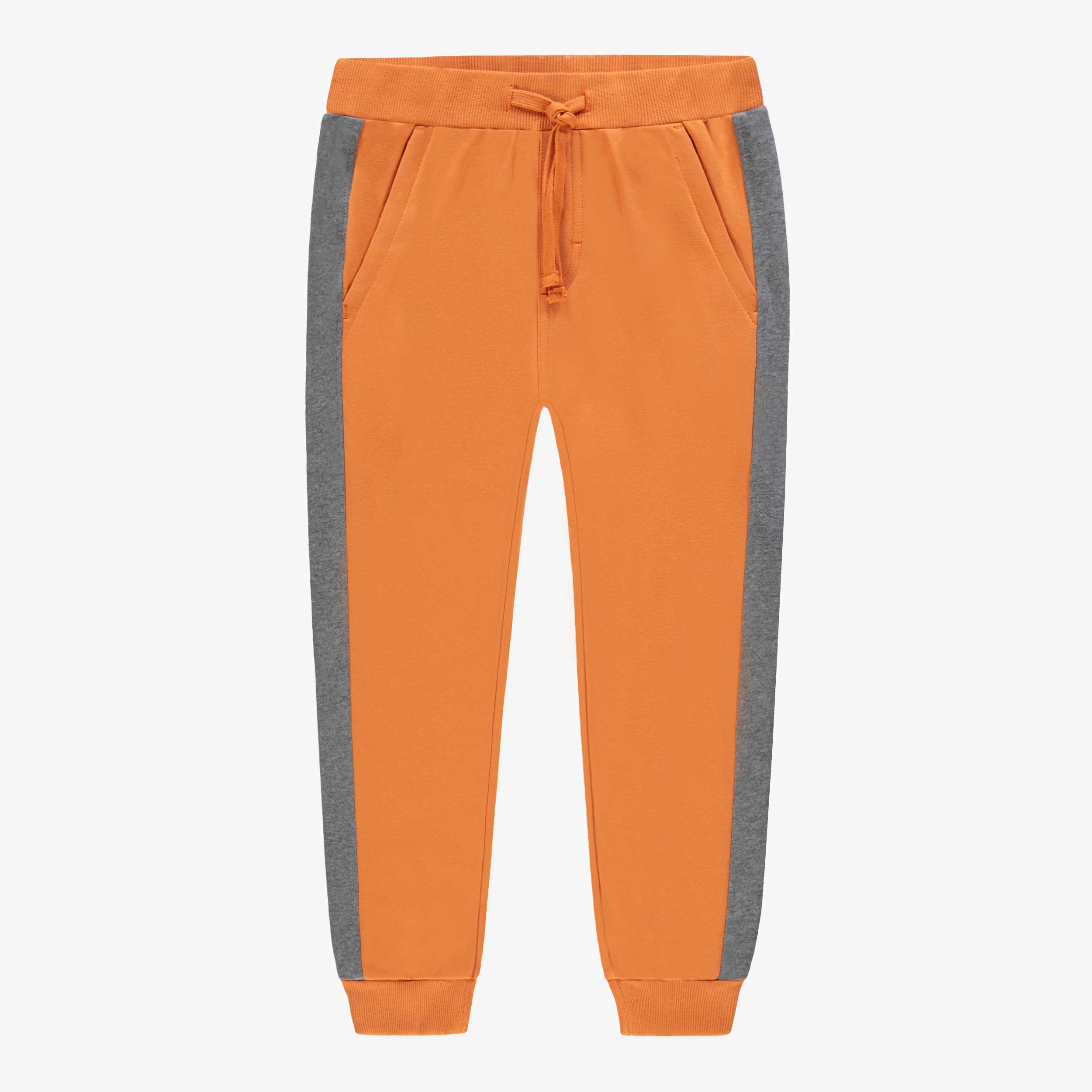 Pantalon style jogger jaune foncé et gris, enfant