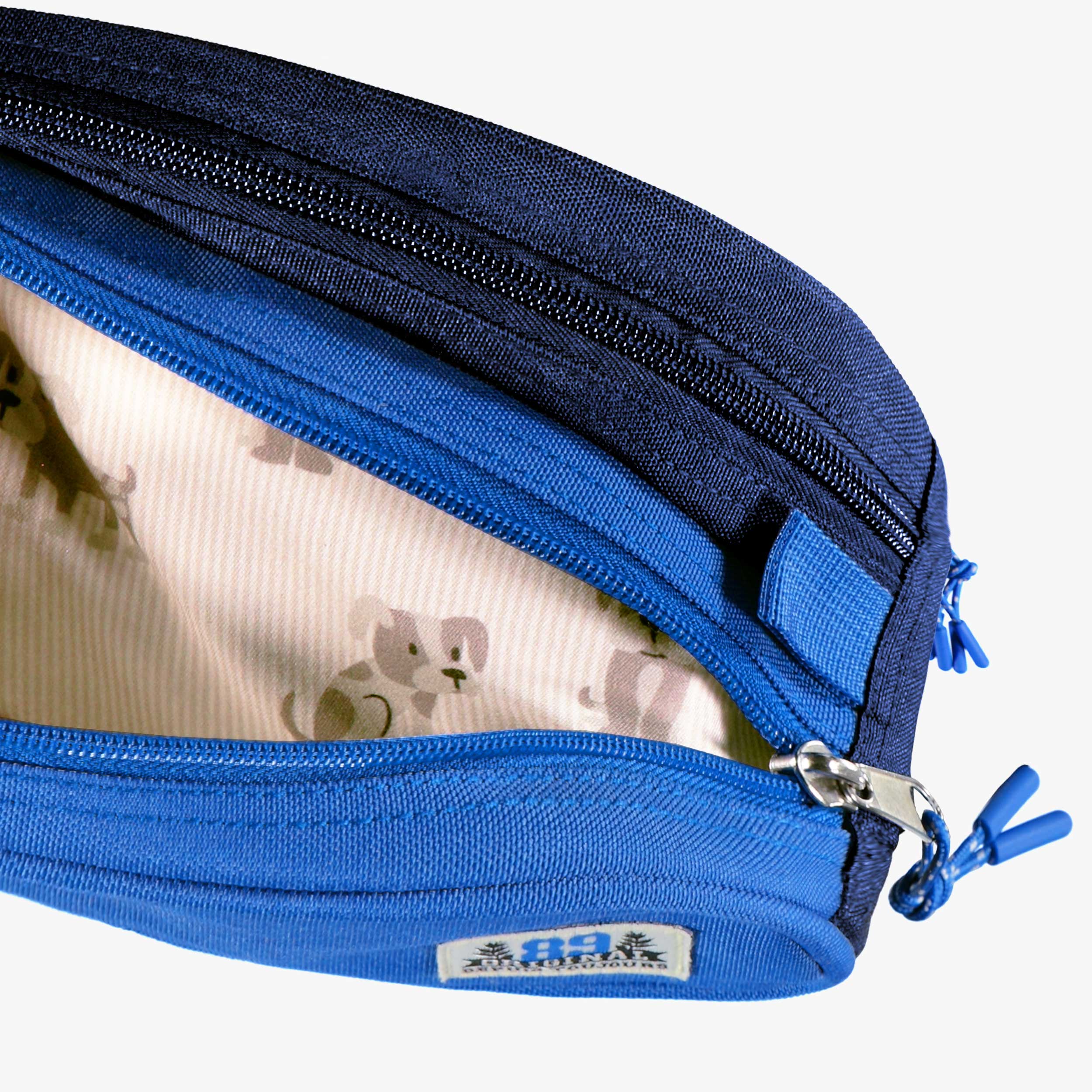 Blue pencil case, child