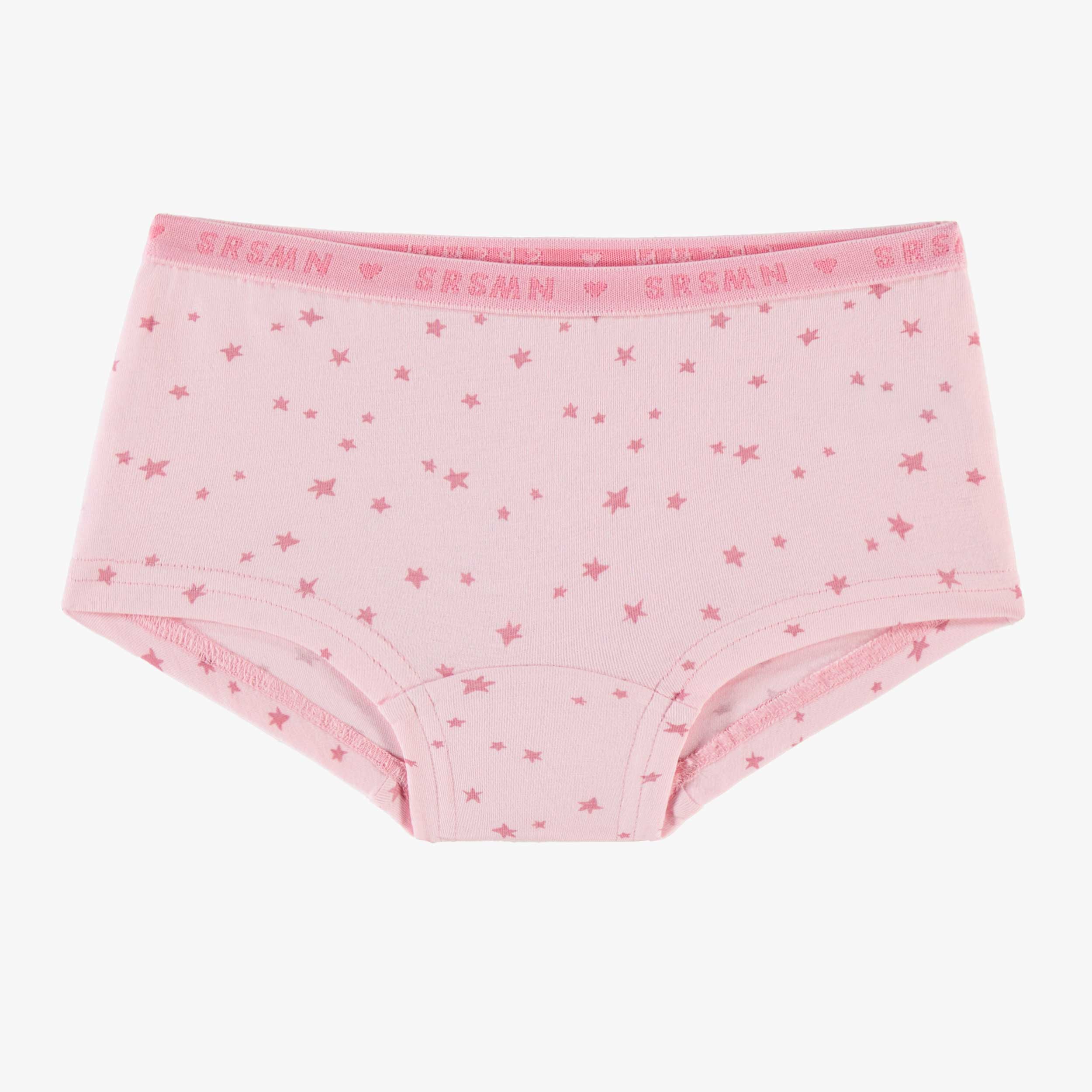 Culotte garçonne rose à motifs d’étoiles, enfant