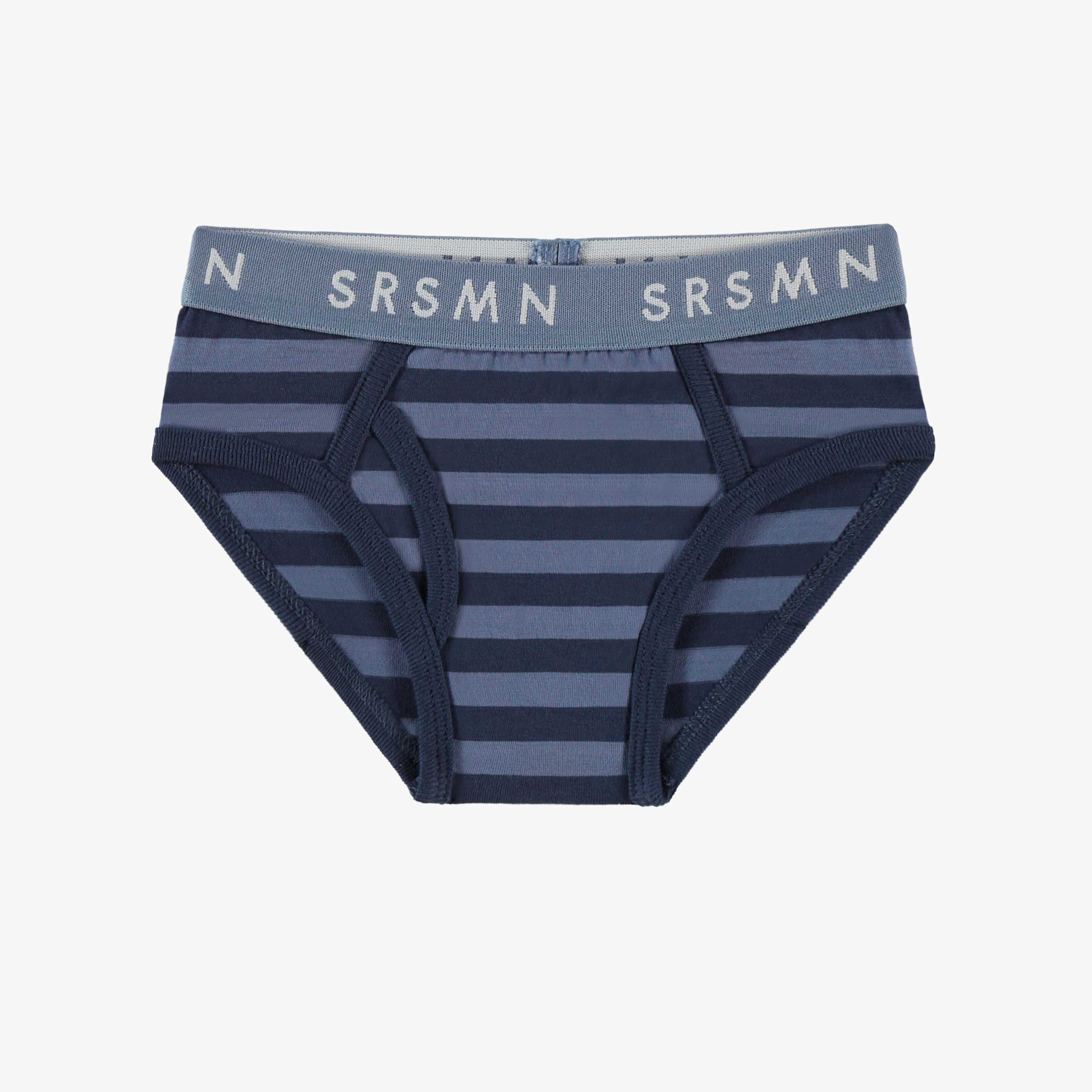 Caleçon bleu à rayures, enfant