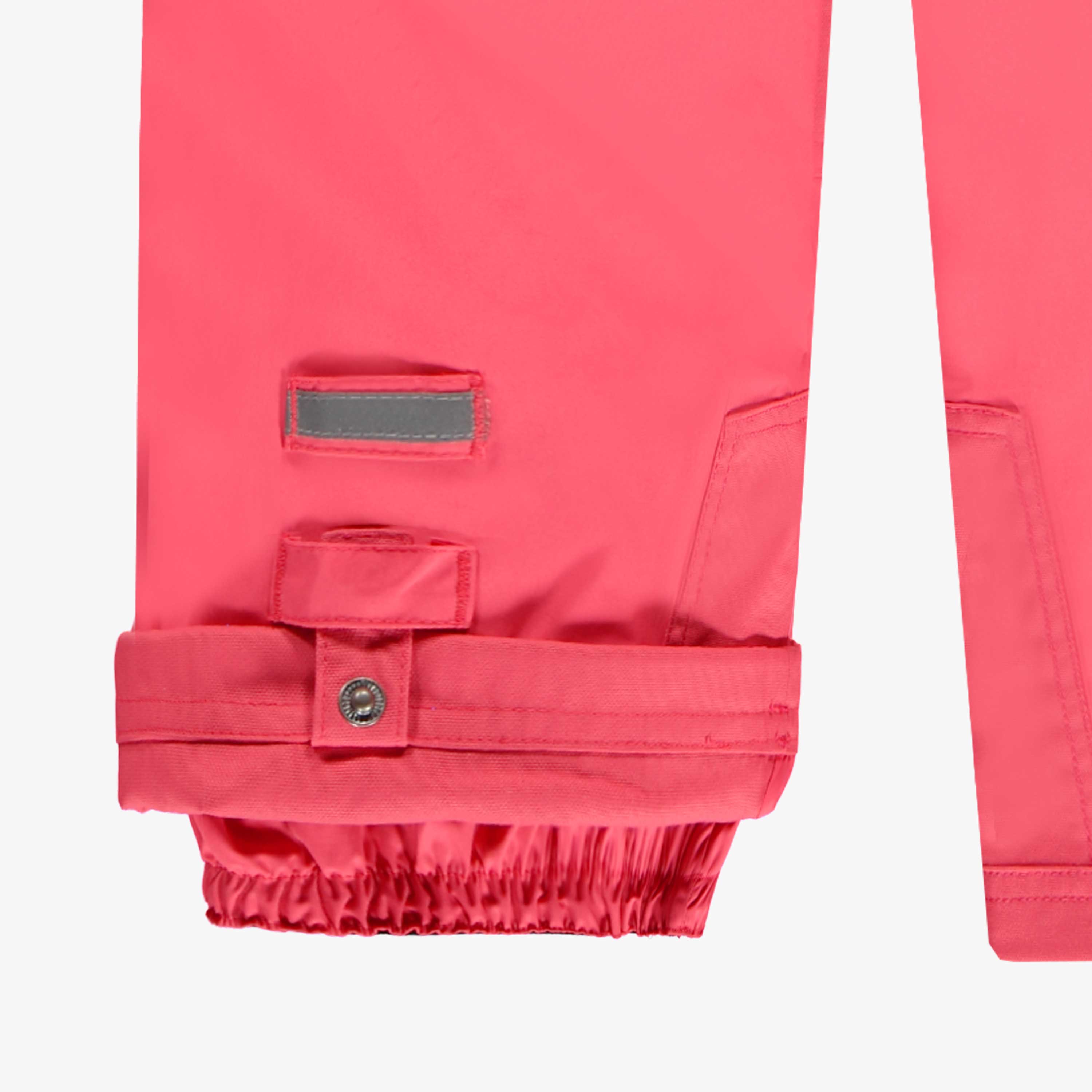 Pink two-piece snowsuit with llama all over print, child