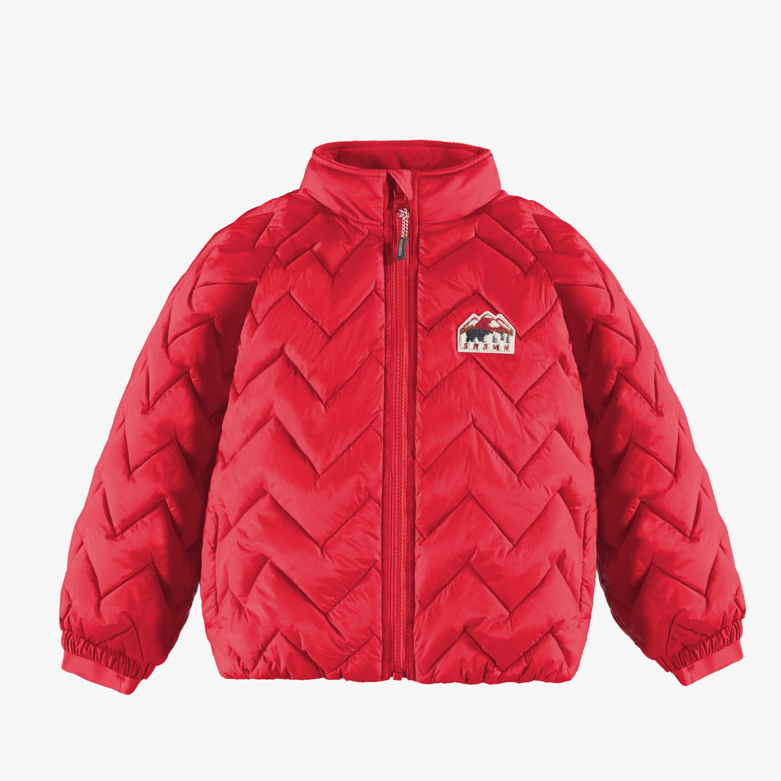 Doudoune de l'habit de neige 3 en 1 bleu denim et rouge, enfant