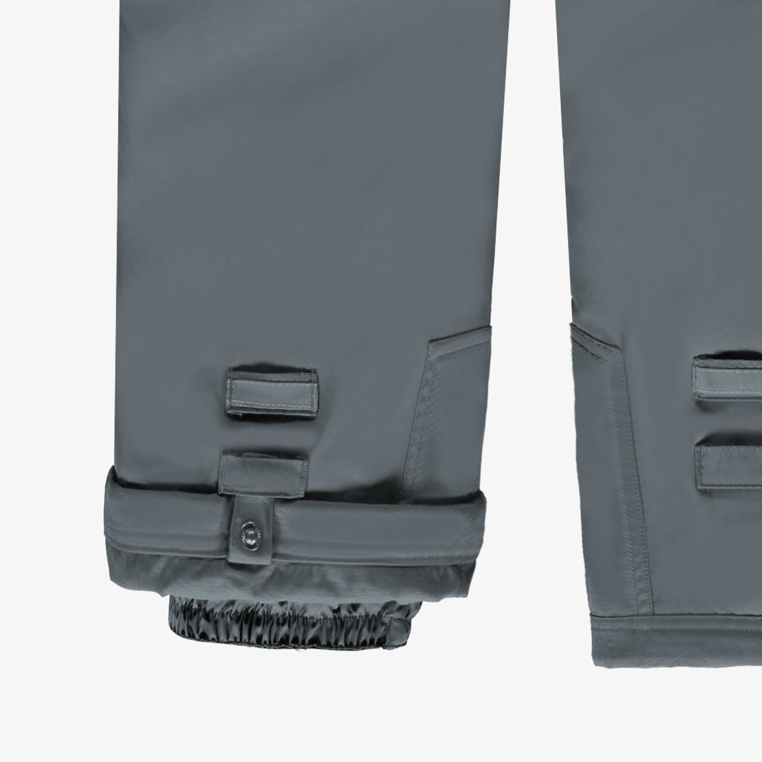 Emerald green and grey two-piece snowsuit, child