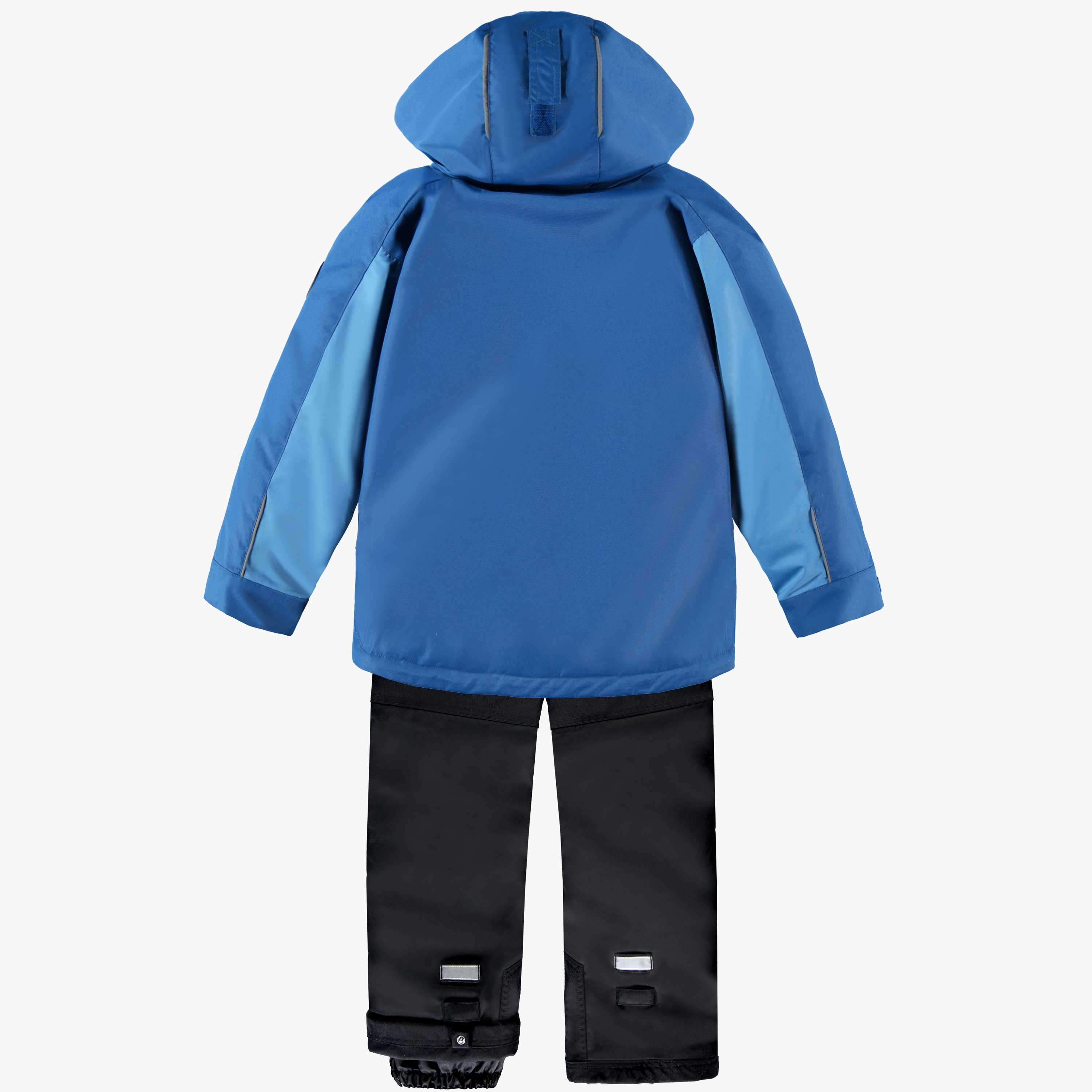 Blue, plaid, and black 3-in-1 snowsuit, child