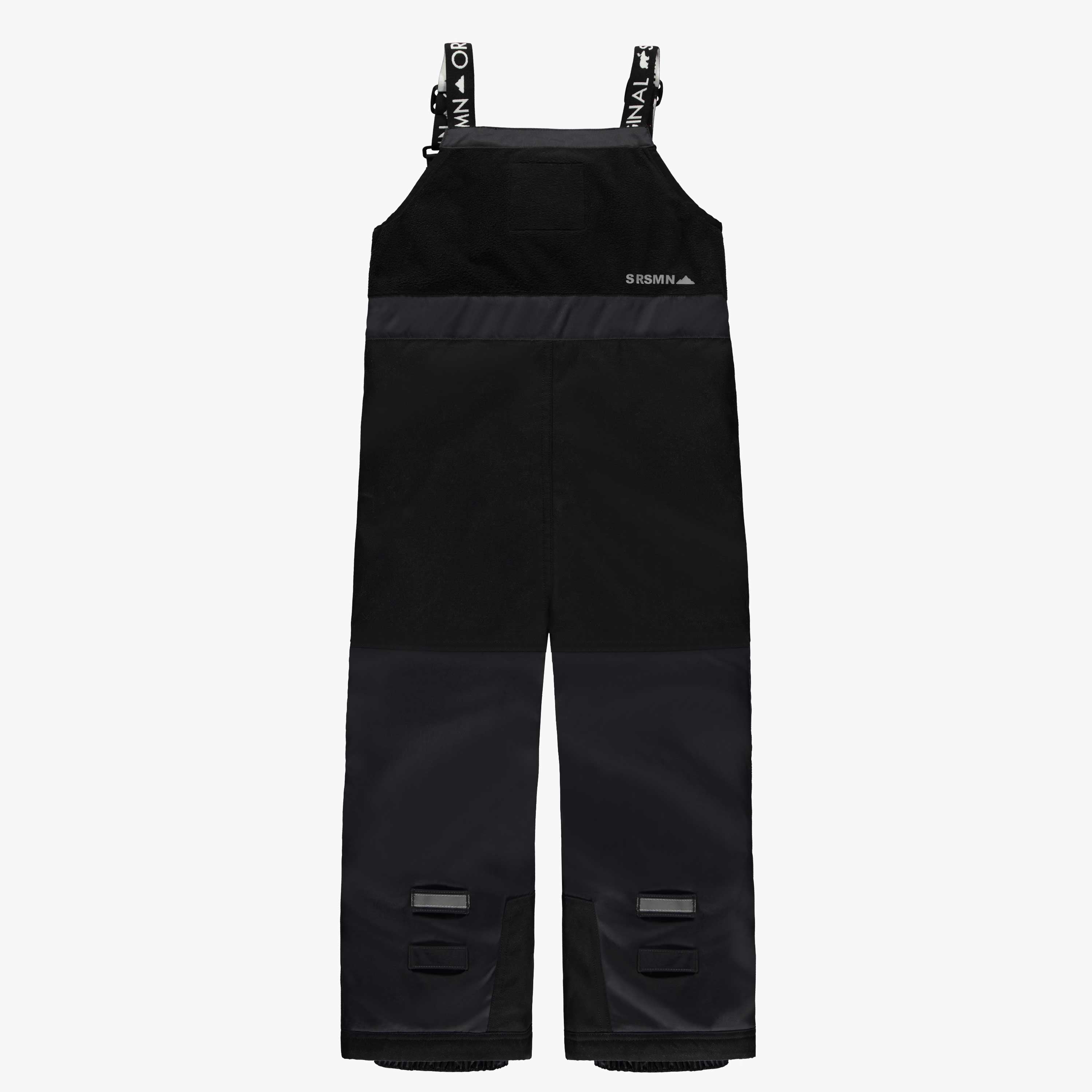 Dos de la salopette d’hiver noire, enfant