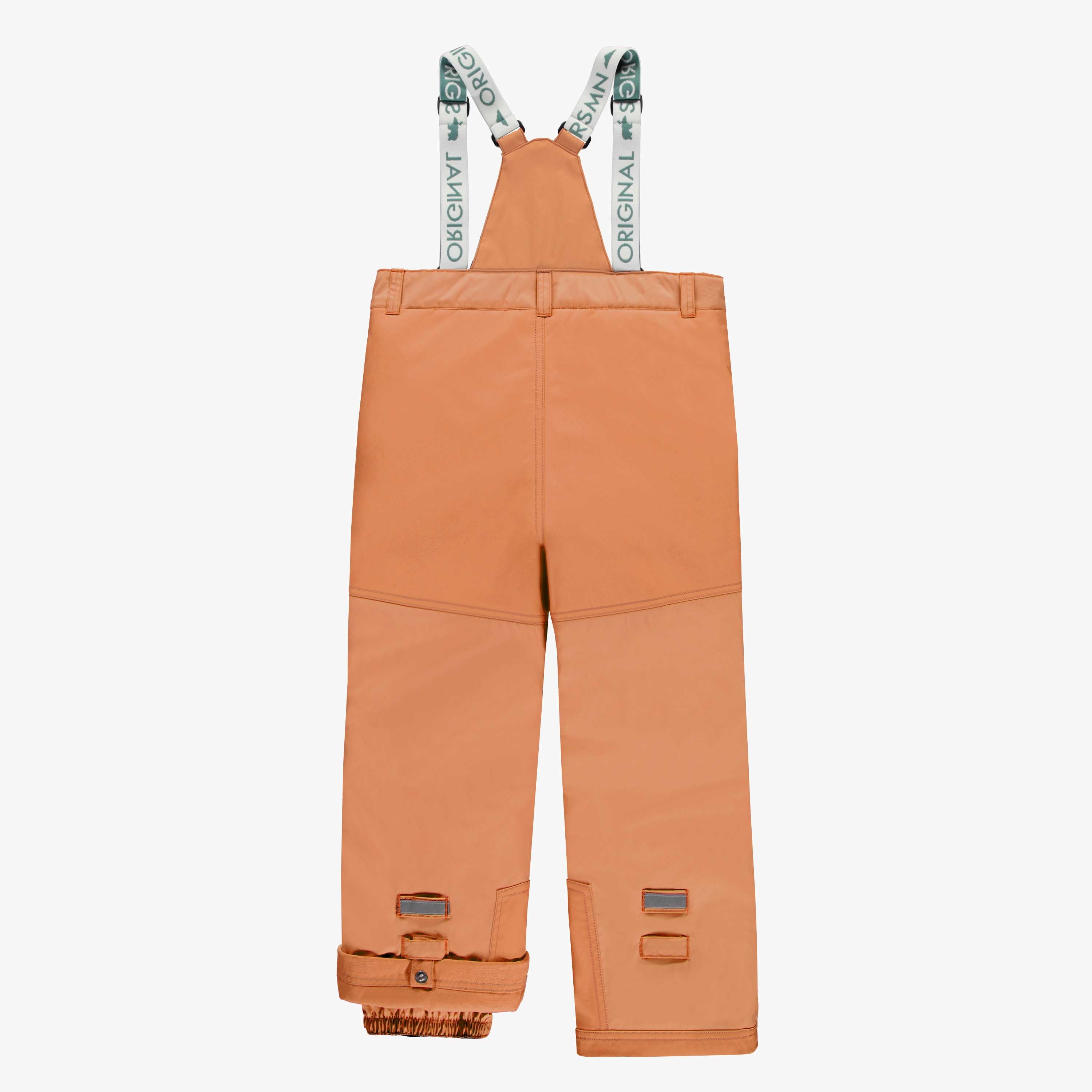 Green two-piece snowsuit with fir tree all over print, child