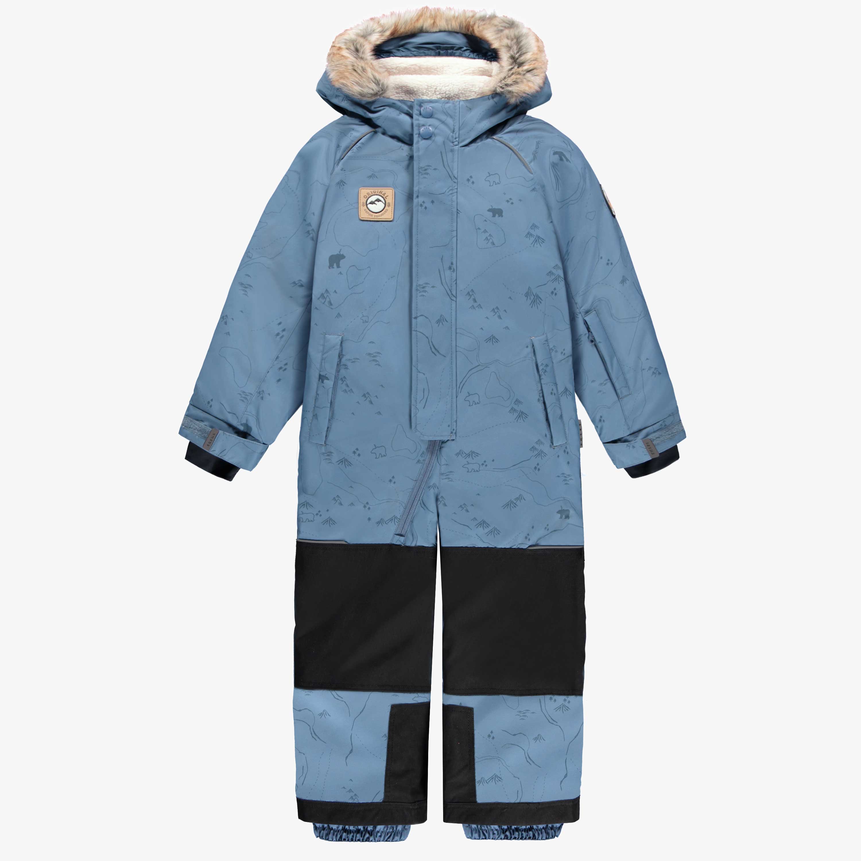 Habit de neige une pièce bleu, enfant