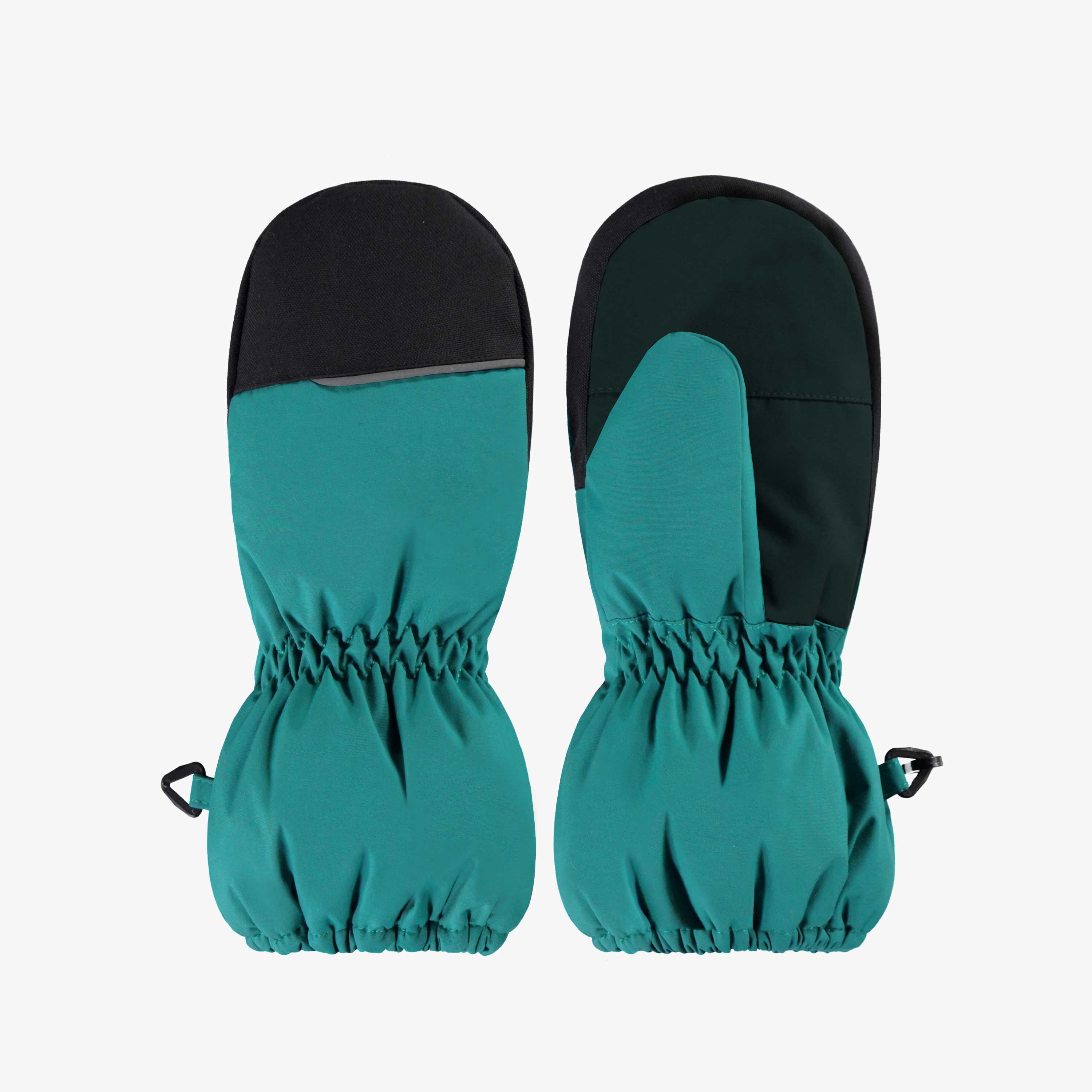 Mitaines bleu sarcelle en nylon, enfant