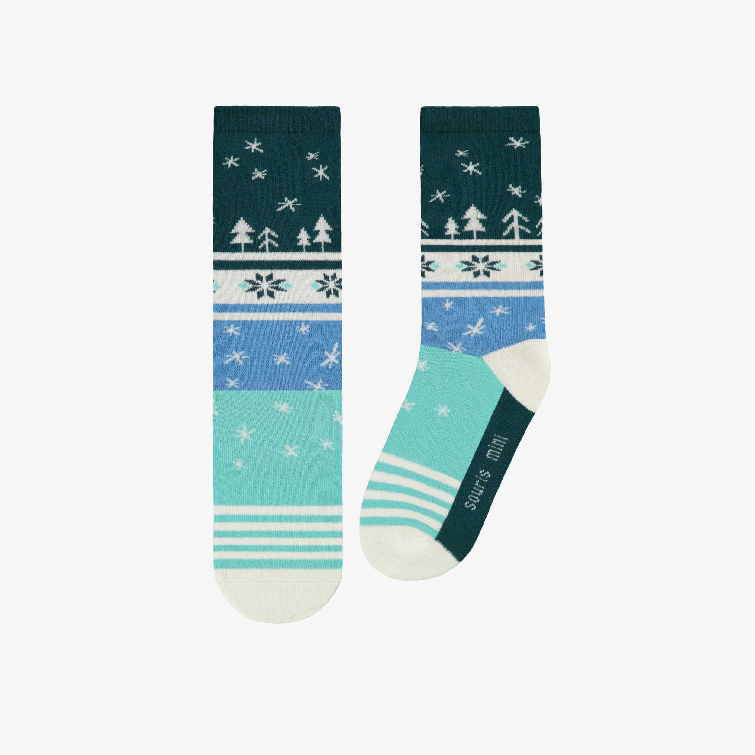 Chaussettes à motifs hivernaux, enfant