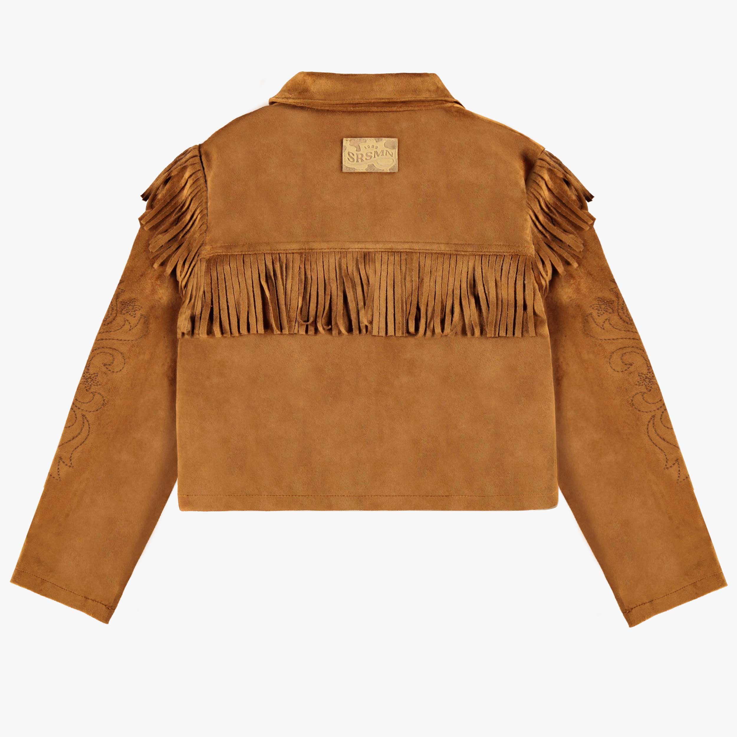 Veste brune en faux suède, enfant