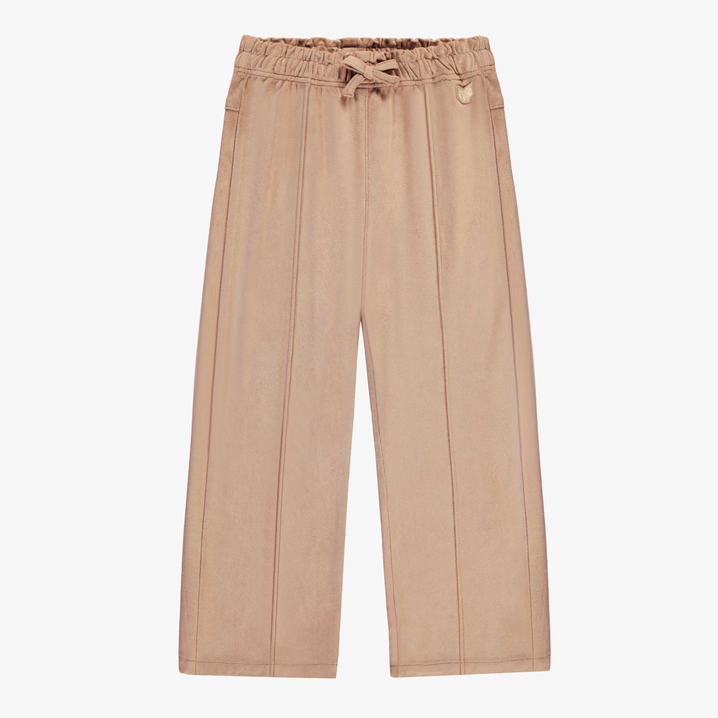 Pantalon beige en faux suède, enfant