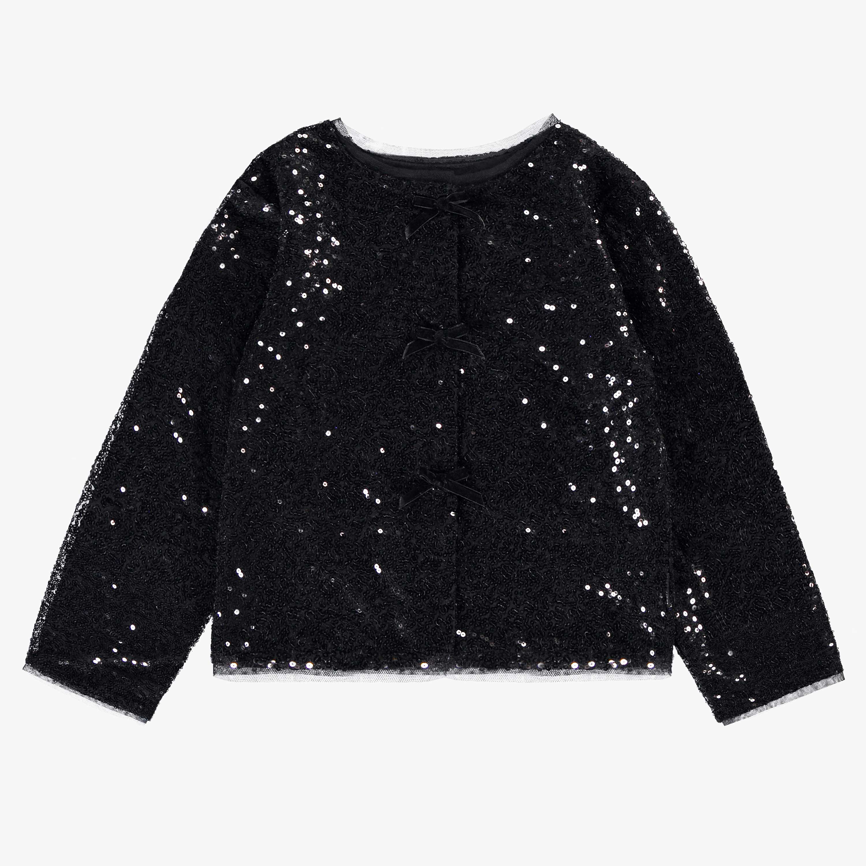 Veston noir à paillettes, enfant