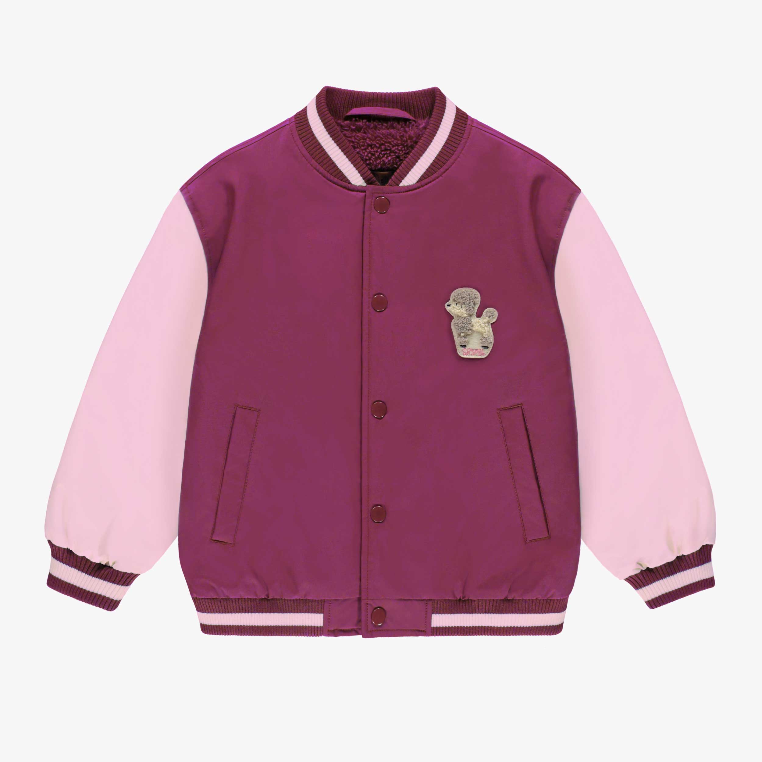 Blouson bomber mauve et rose, enfant