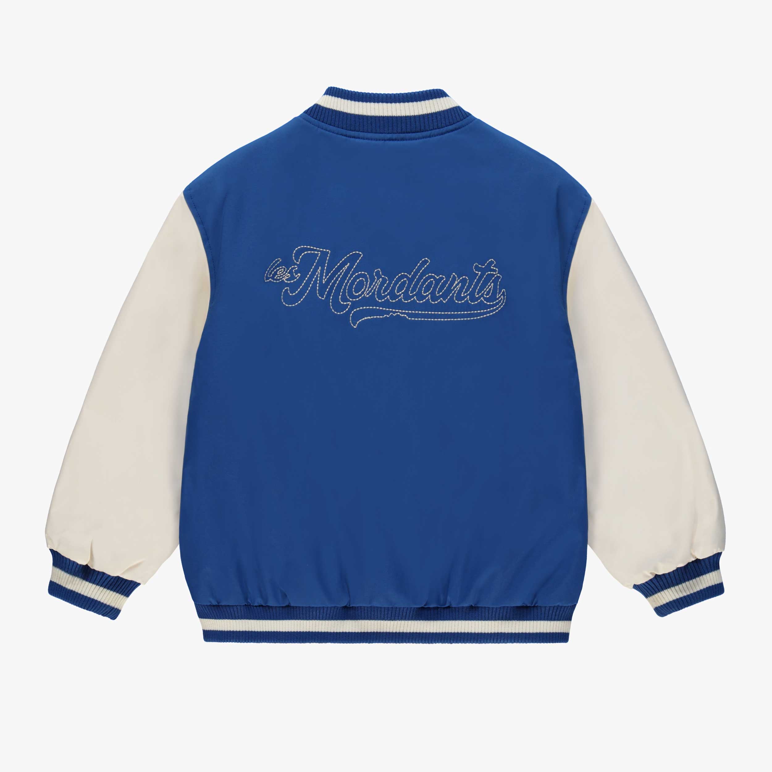 Blouson bomber bleu et crème, enfant
