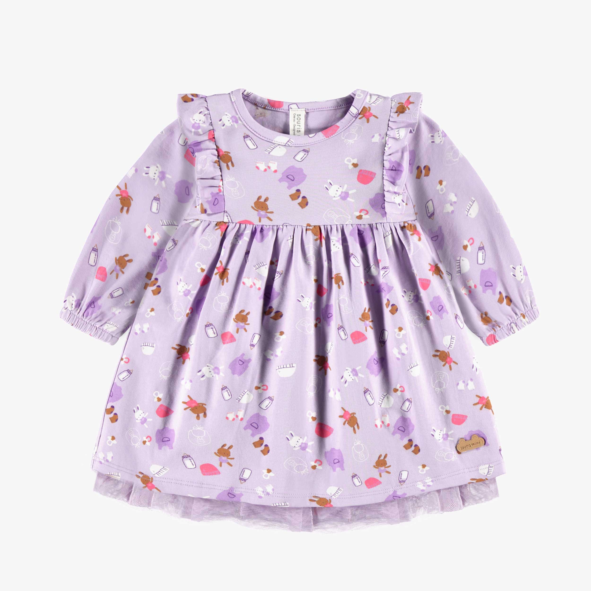 Robe mauve à motifs, naissance